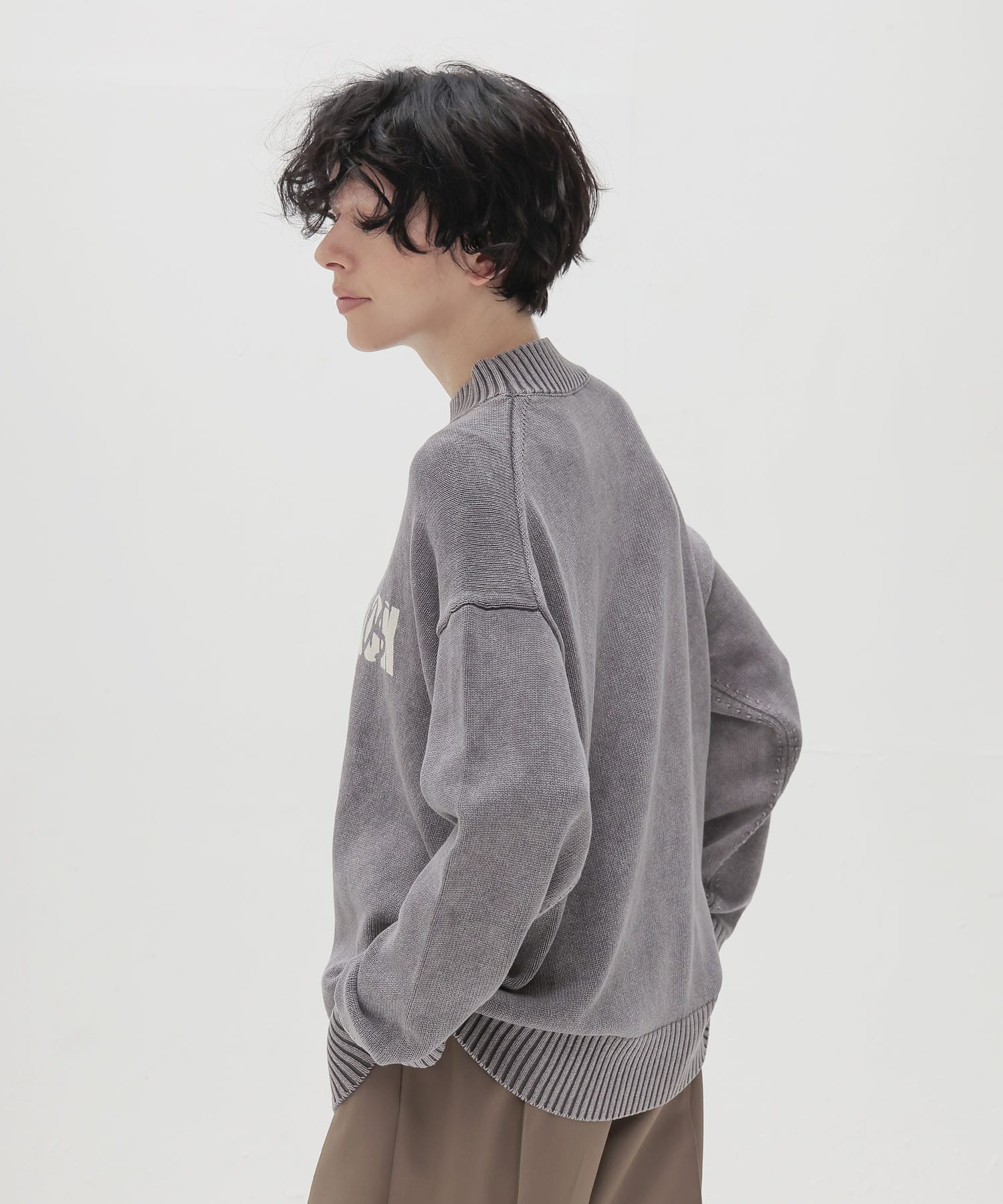 dicharge printing logo knit