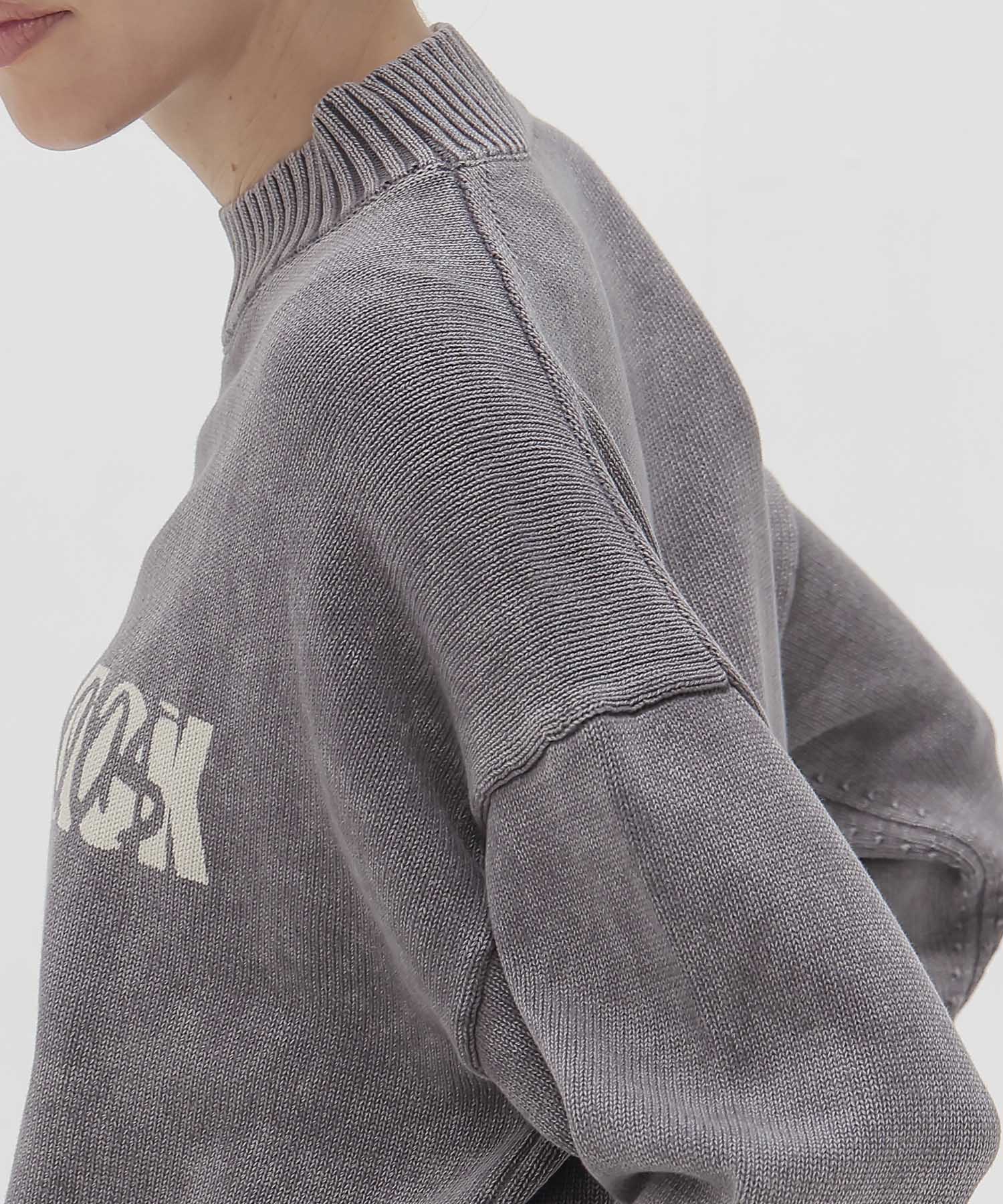 dicharge printing logo knit