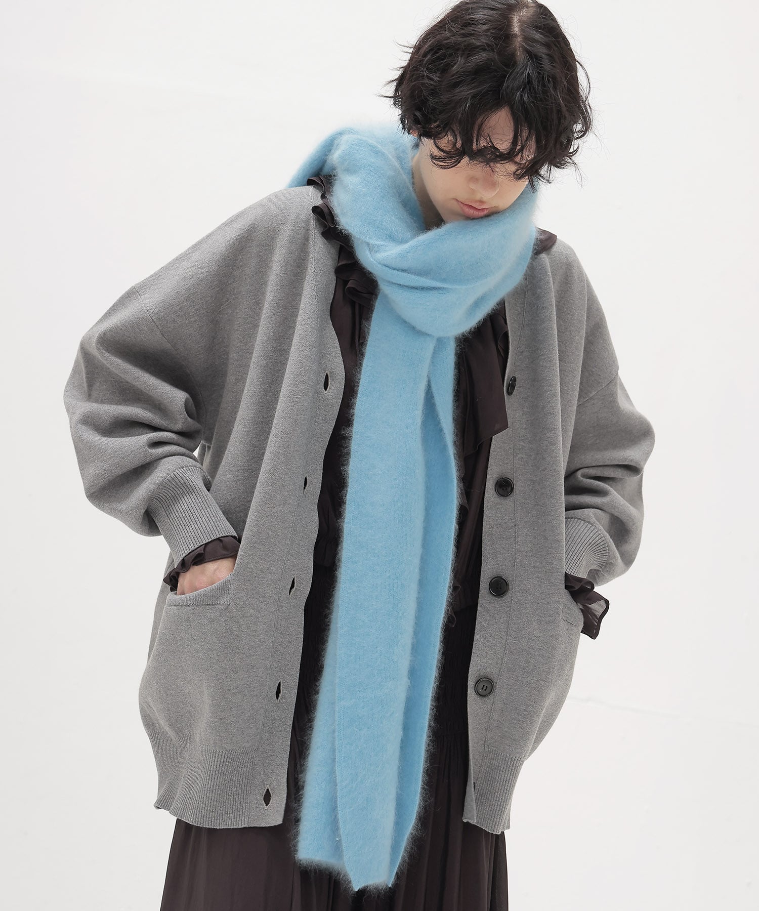 cotton cashmere Vneck cardigan