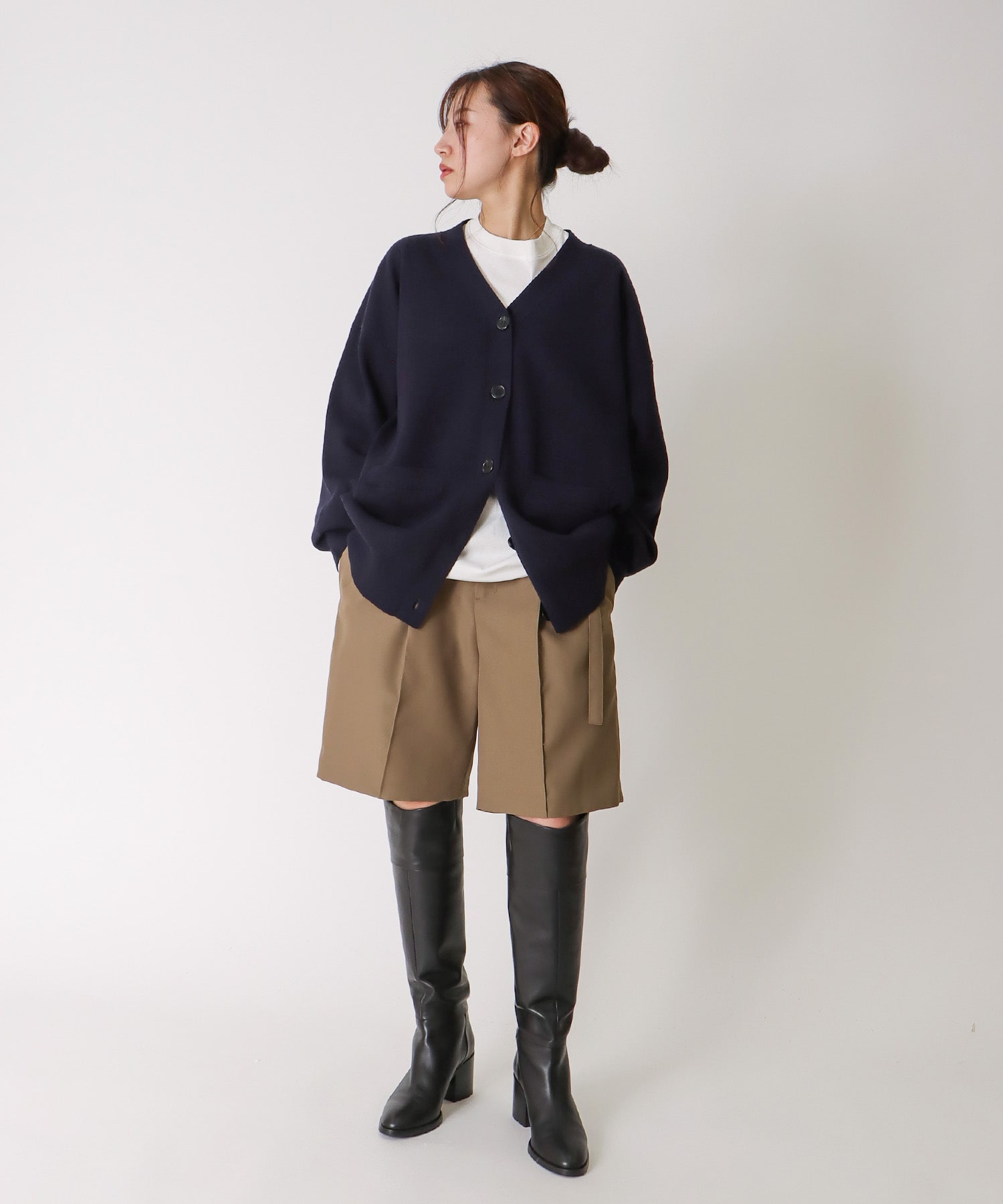 cotton cashmere Vneck cardigan
