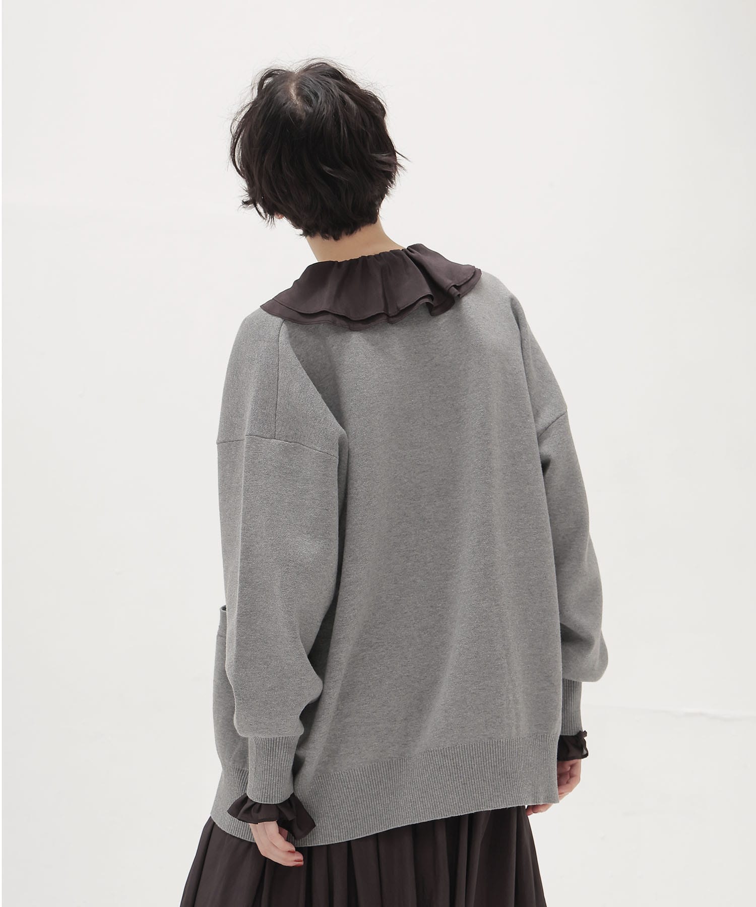 cotton cashmere Vneck cardigan