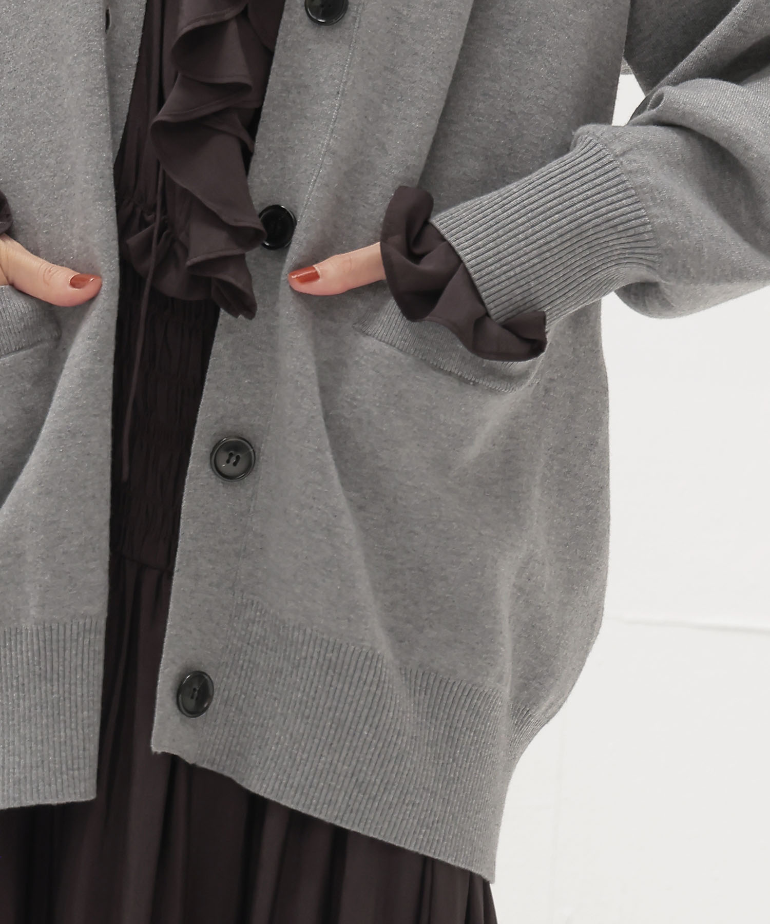 cotton cashmere Vneck cardigan