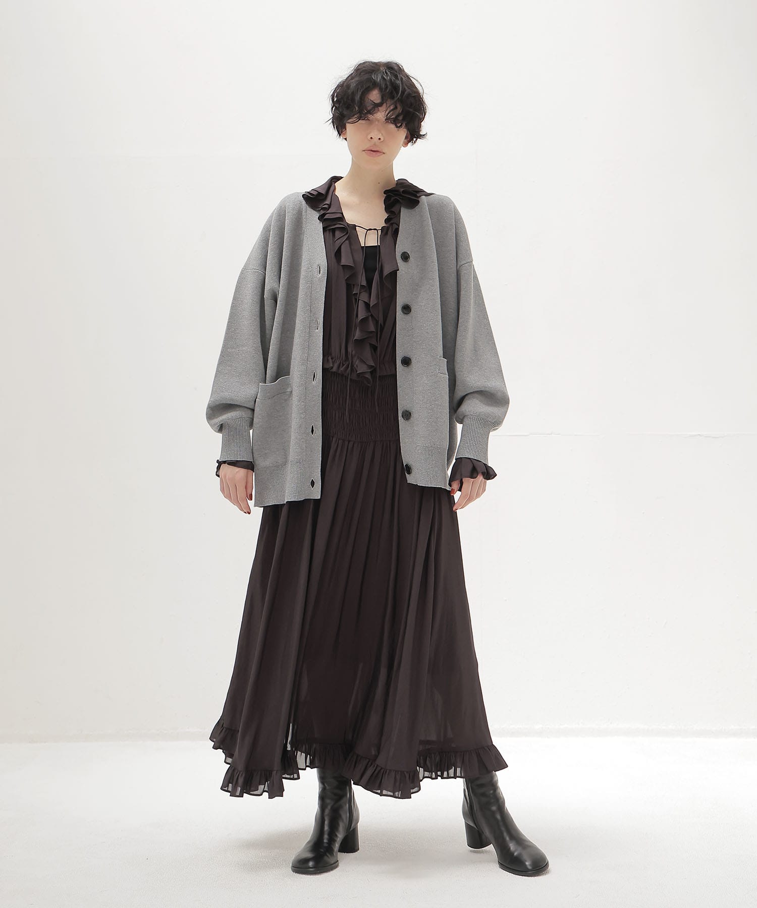 cotton cashmere Vneck cardigan