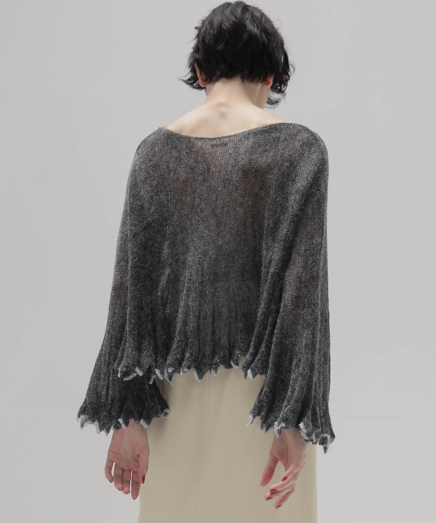 sheer mohair petal knit