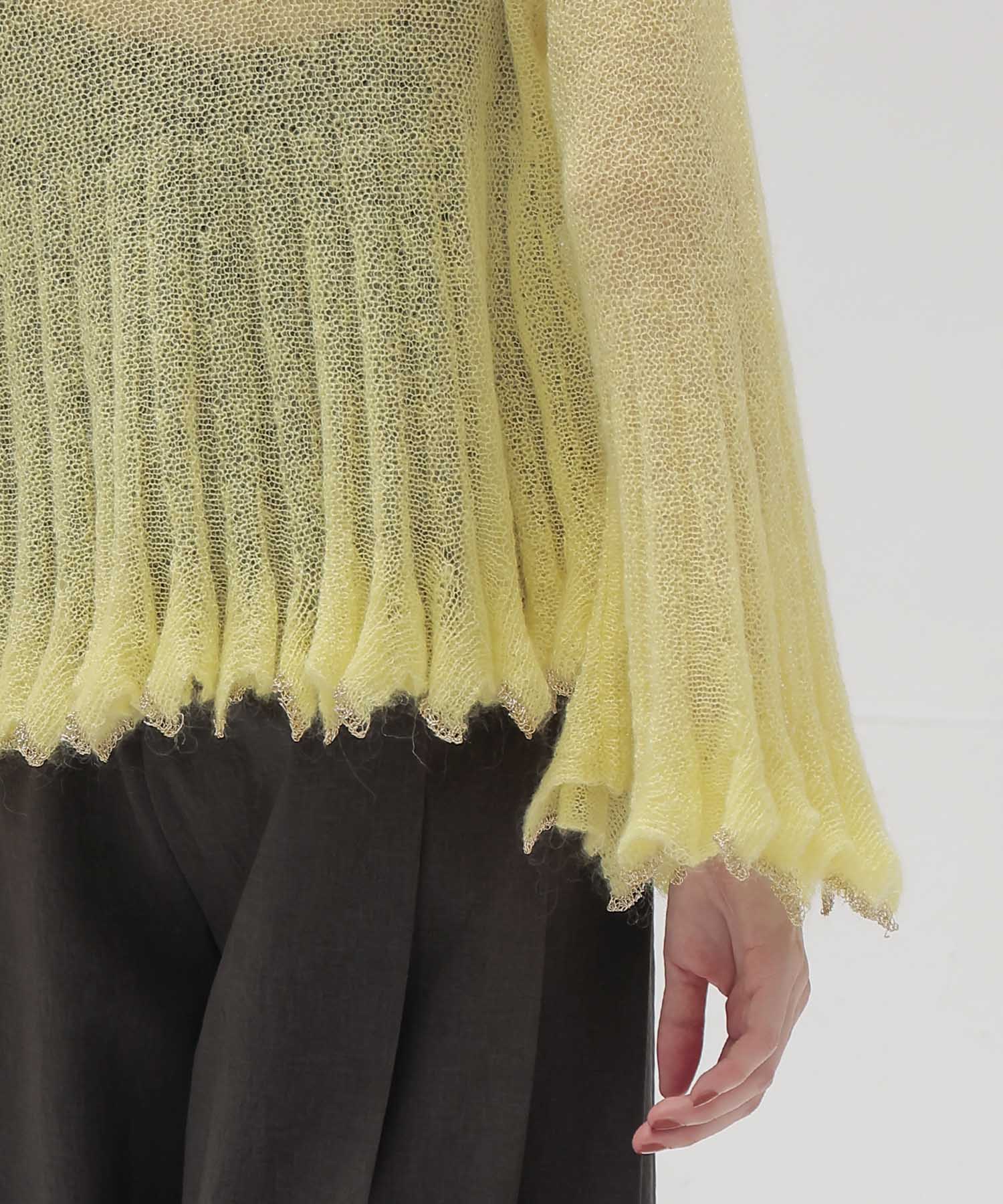 sheer mohair petal knit