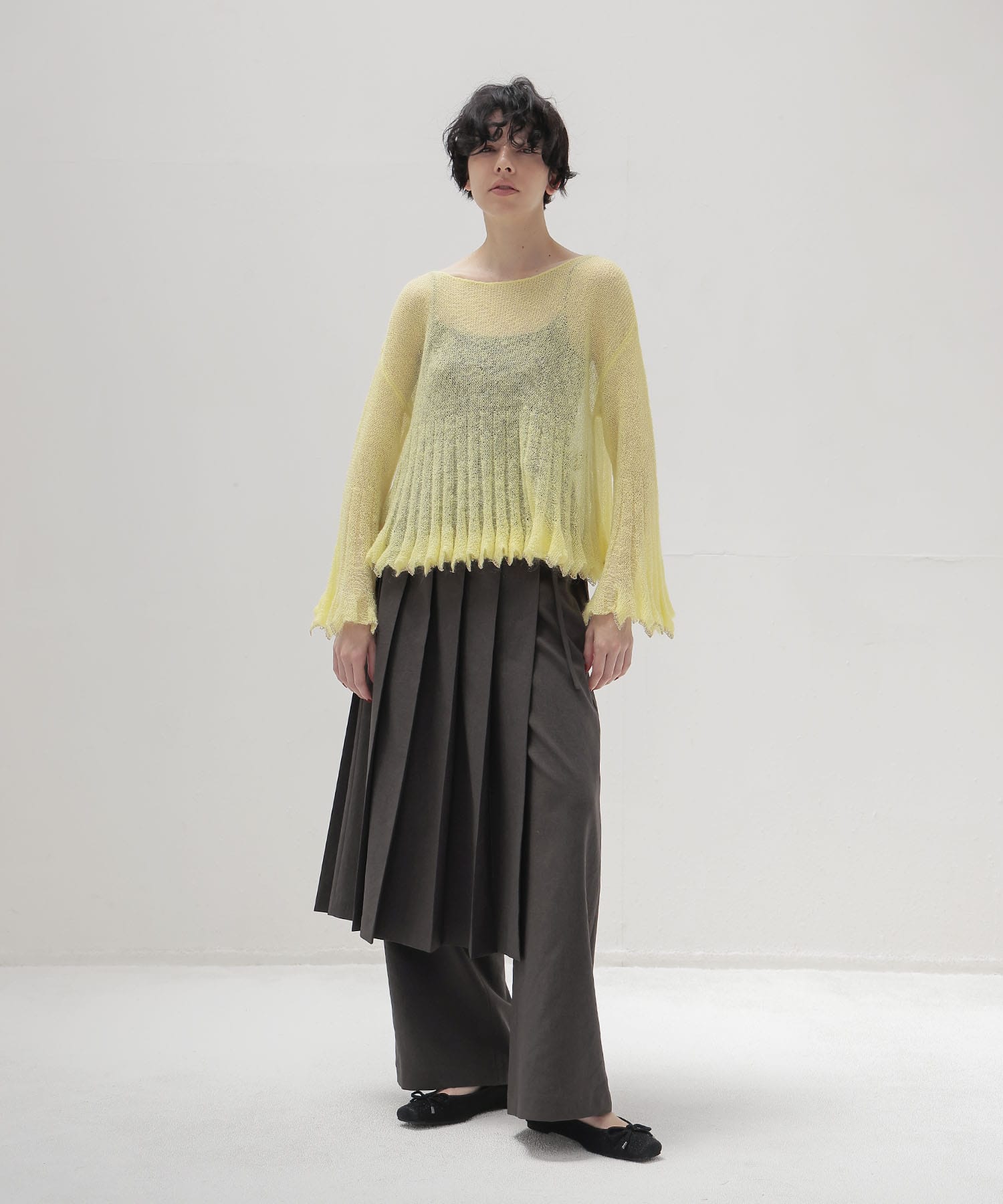 sheer mohair petal knit