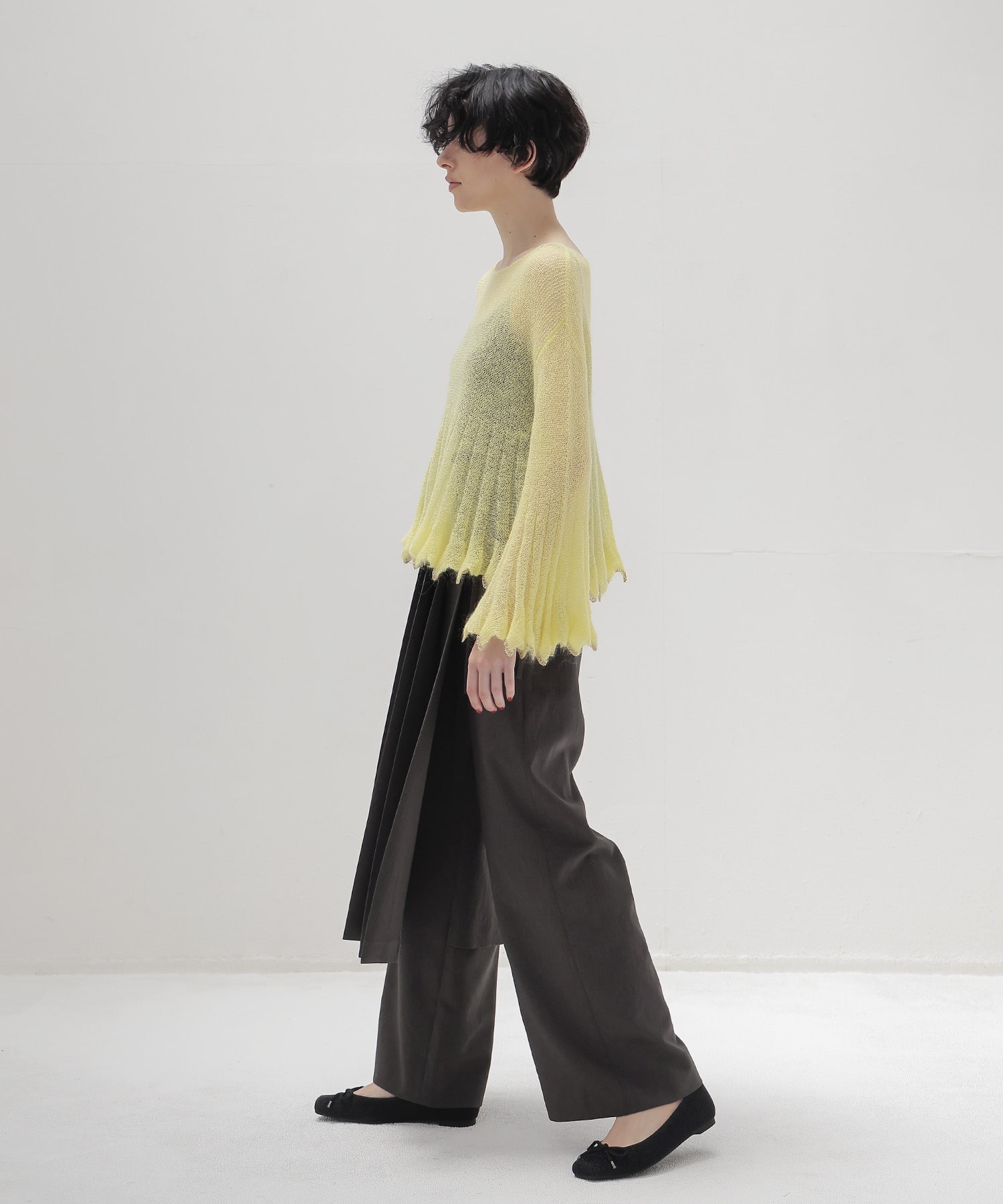 sheer mohair petal knit
