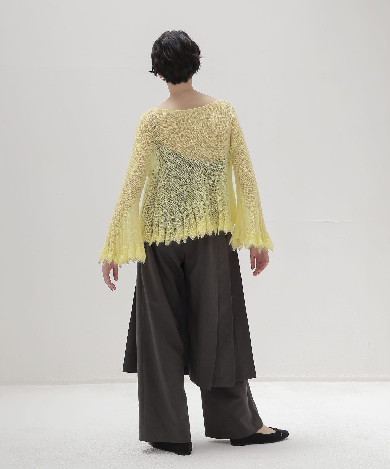 sheer mohair petal knit