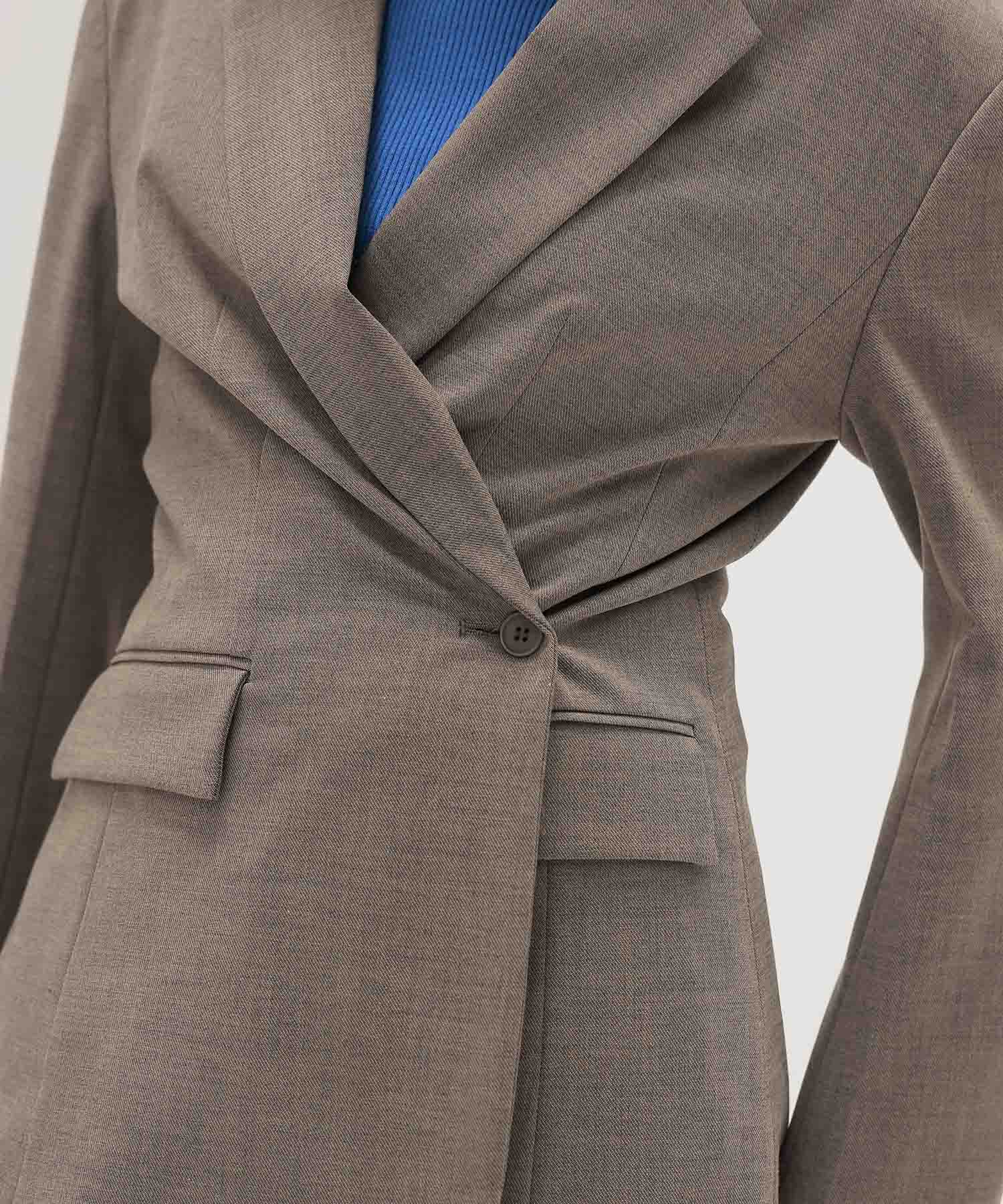 playful asymmetric blazer