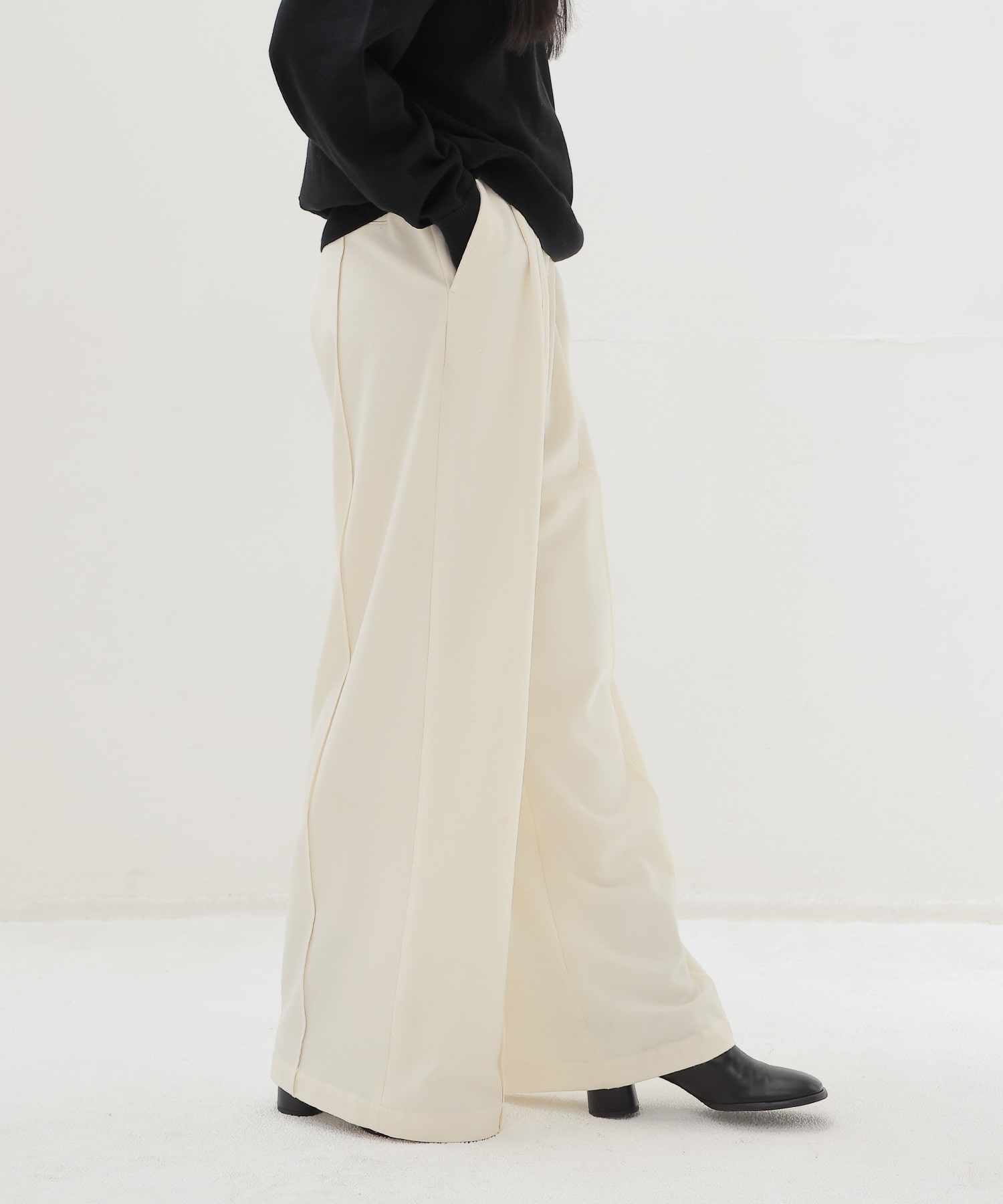 back brush 2tuck trousers