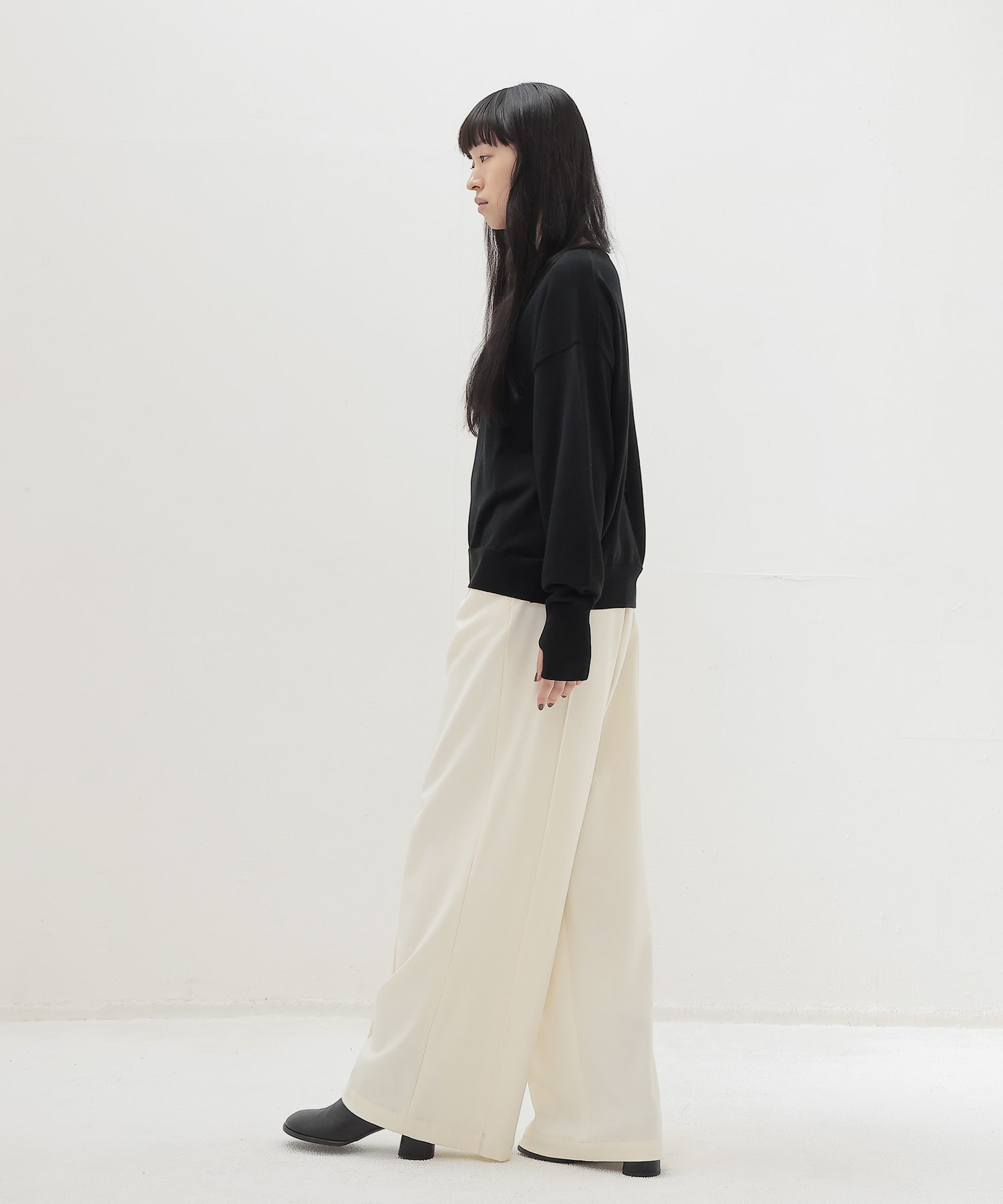 back brush 2tuck trousers