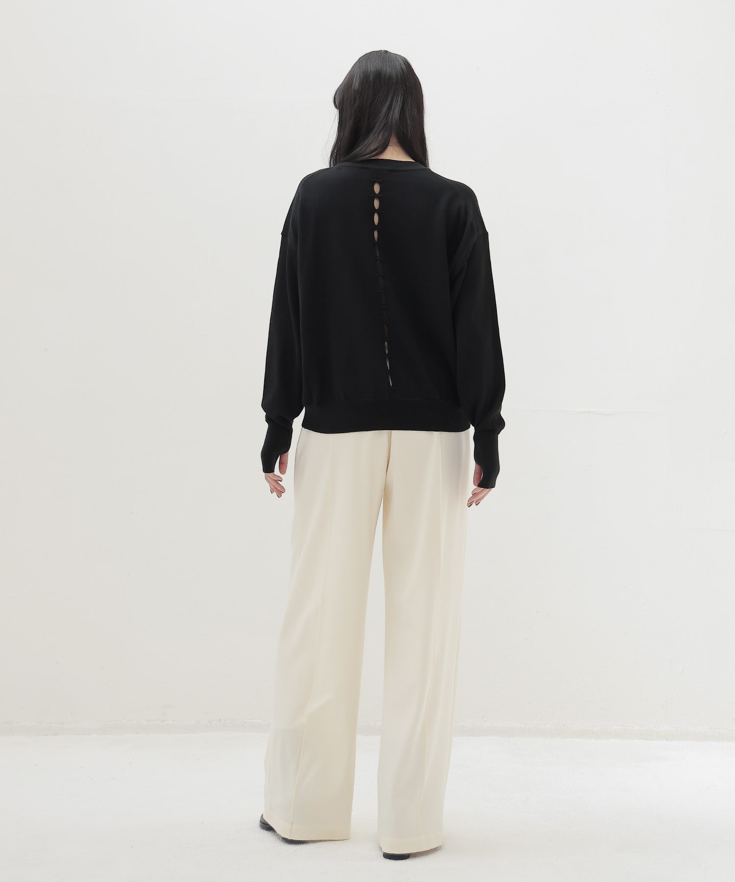back brush 2tuck trousers