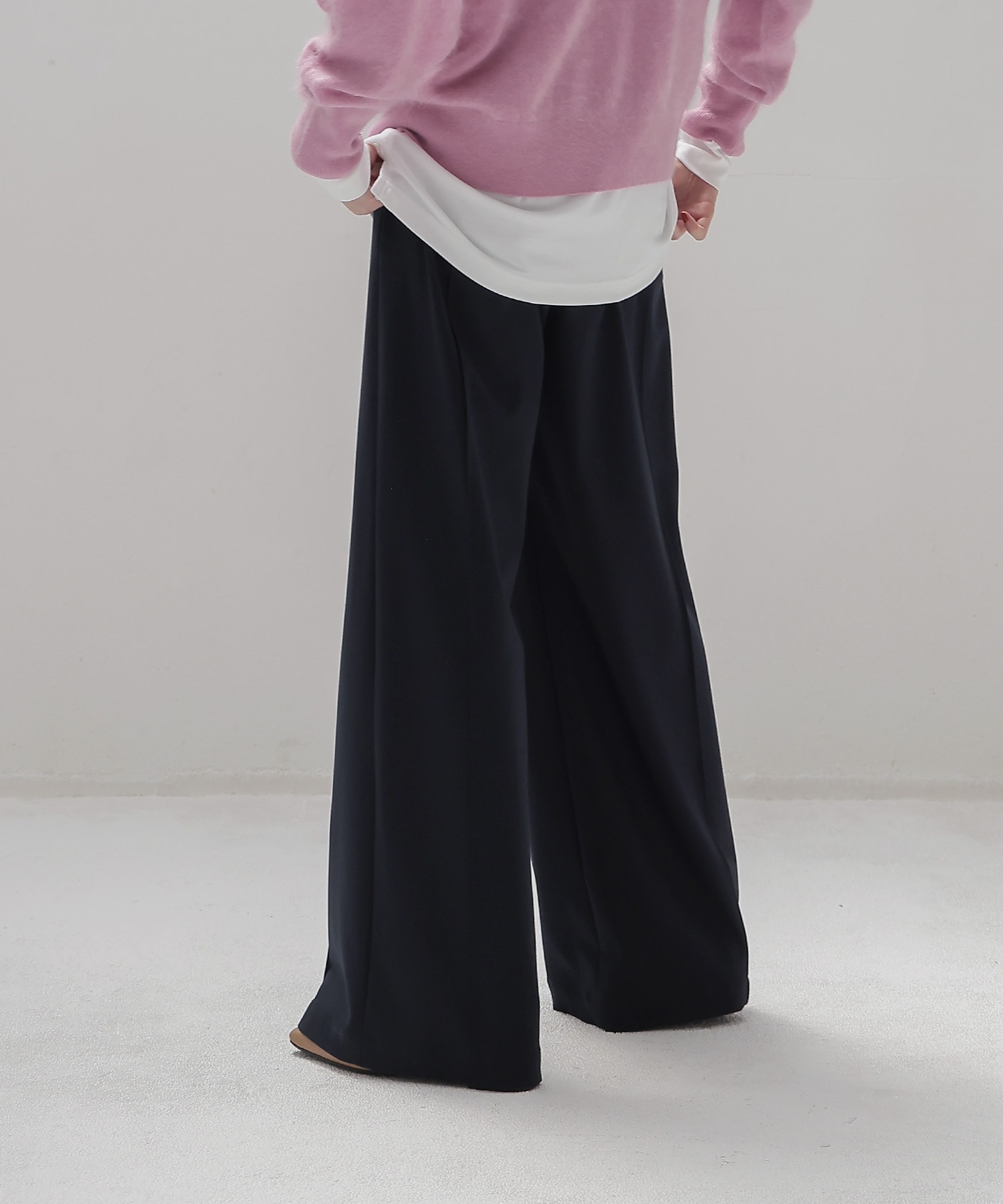 back brush 2tuck trousers