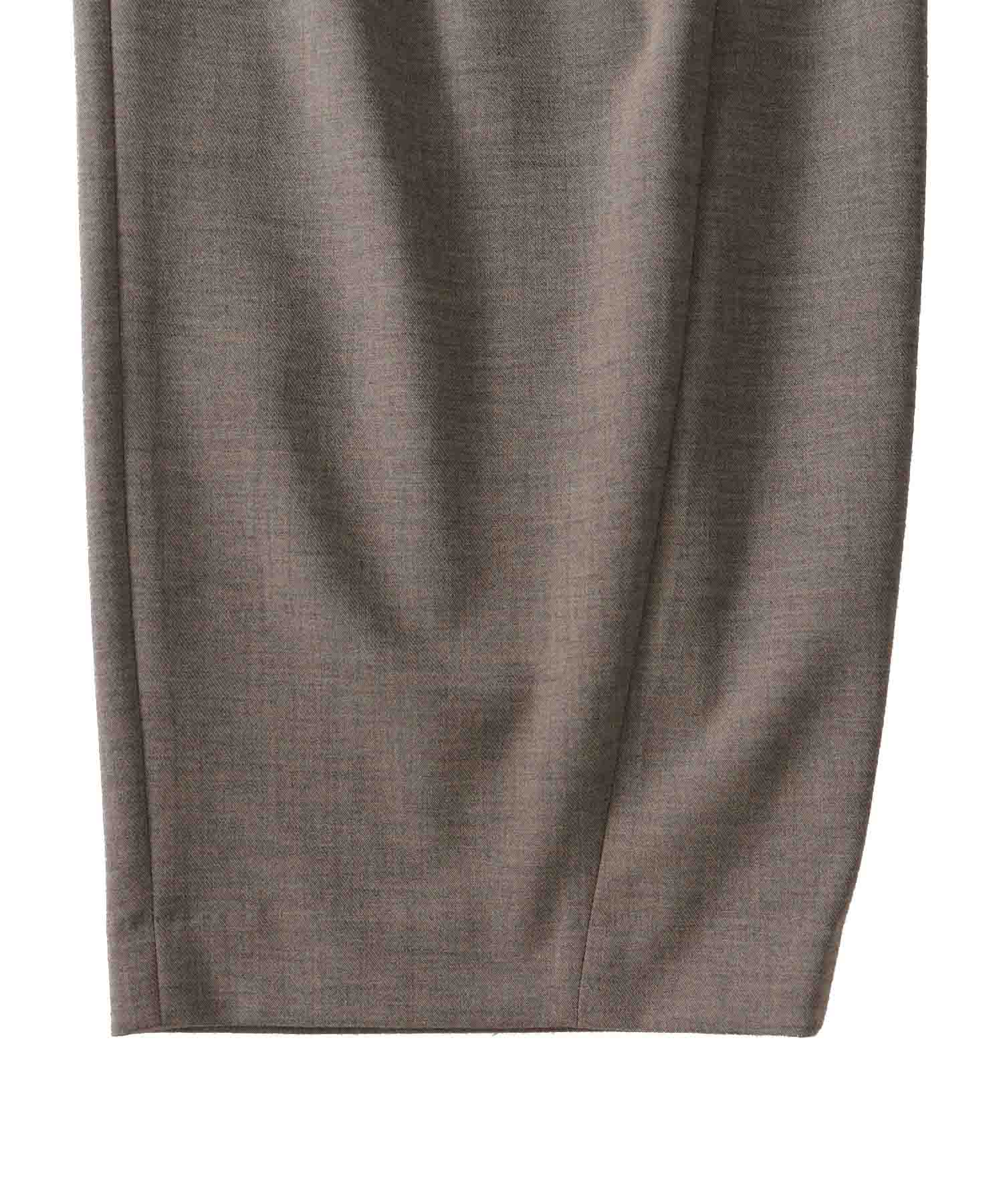 twill woven barrel one tuck pants