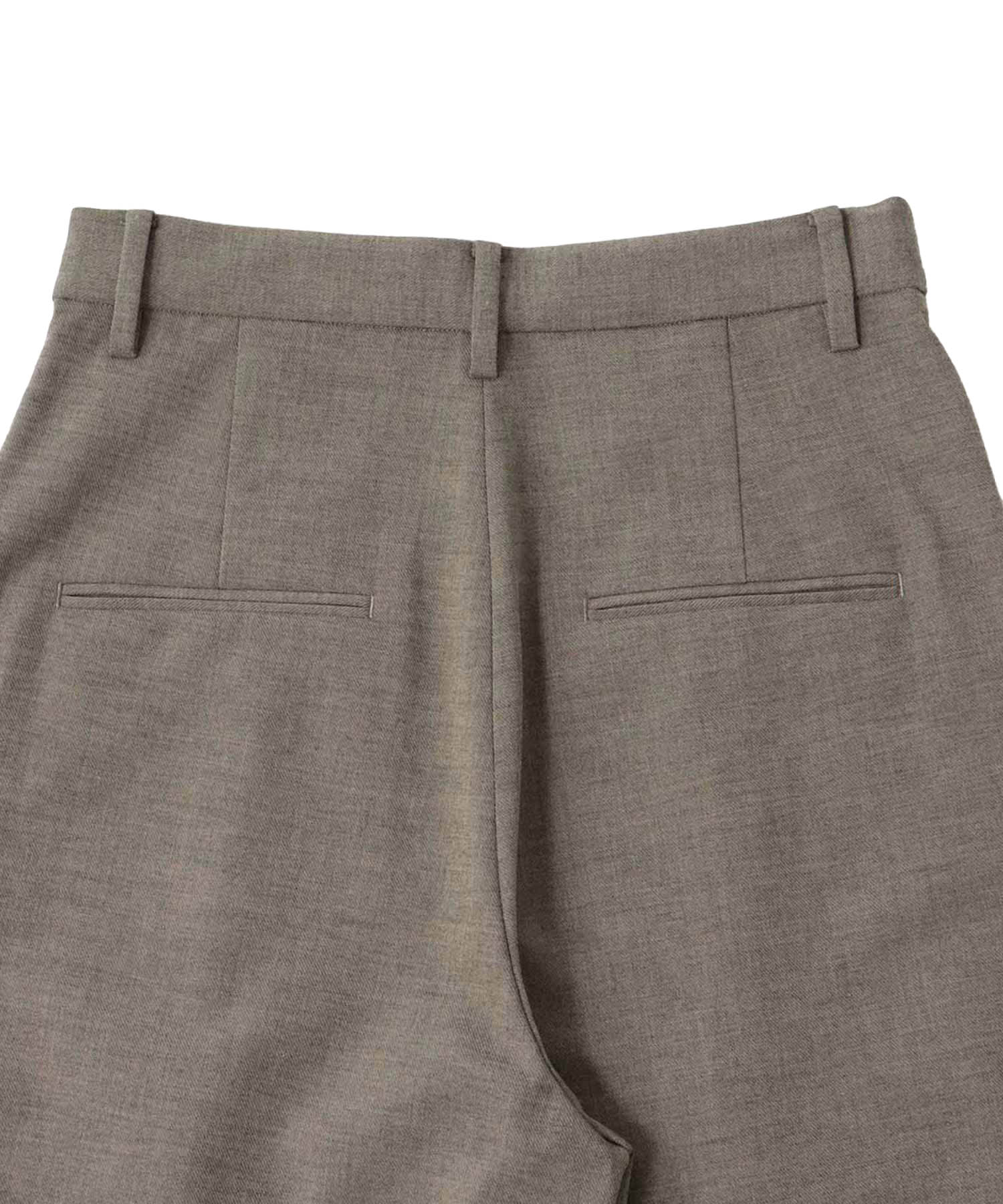 twill woven barrel one tuck pants