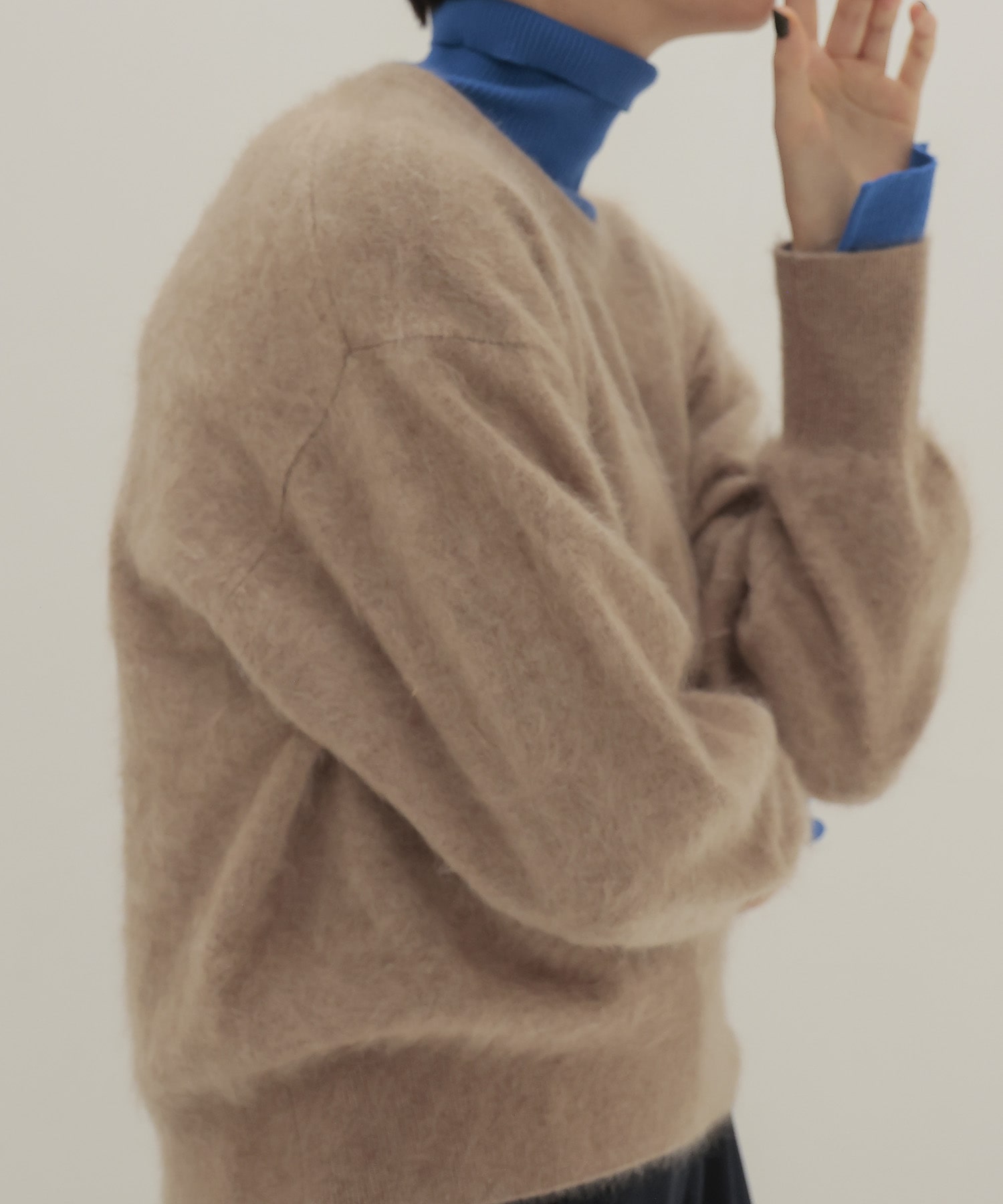 royal cashmere fluffy crew neck