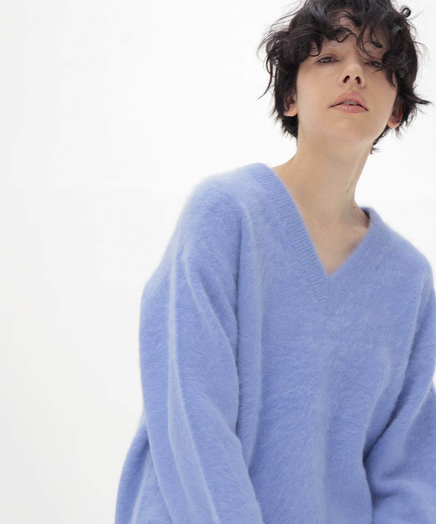 fox cashmere vneck pullover