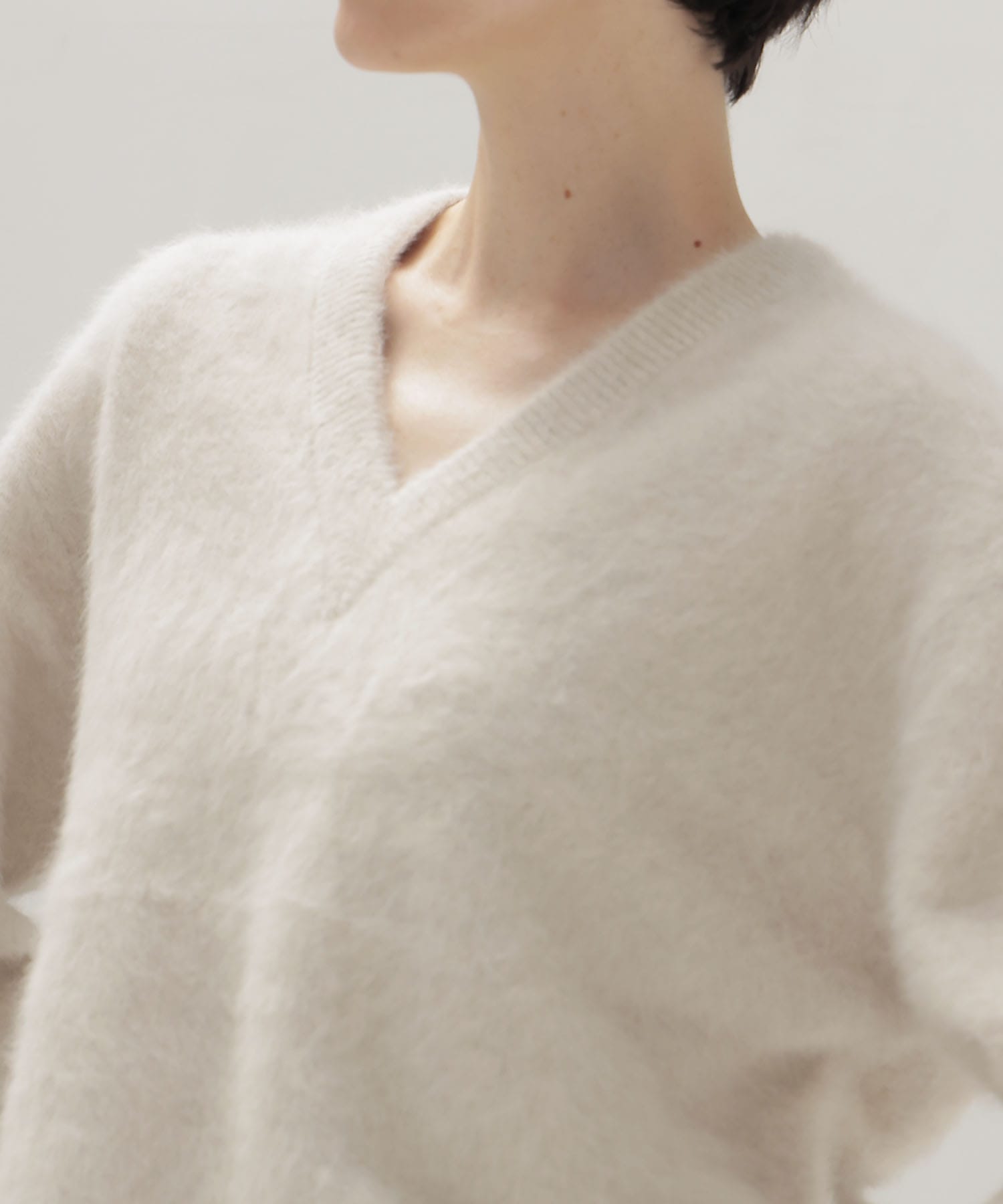 fox cashmere vneck pullover