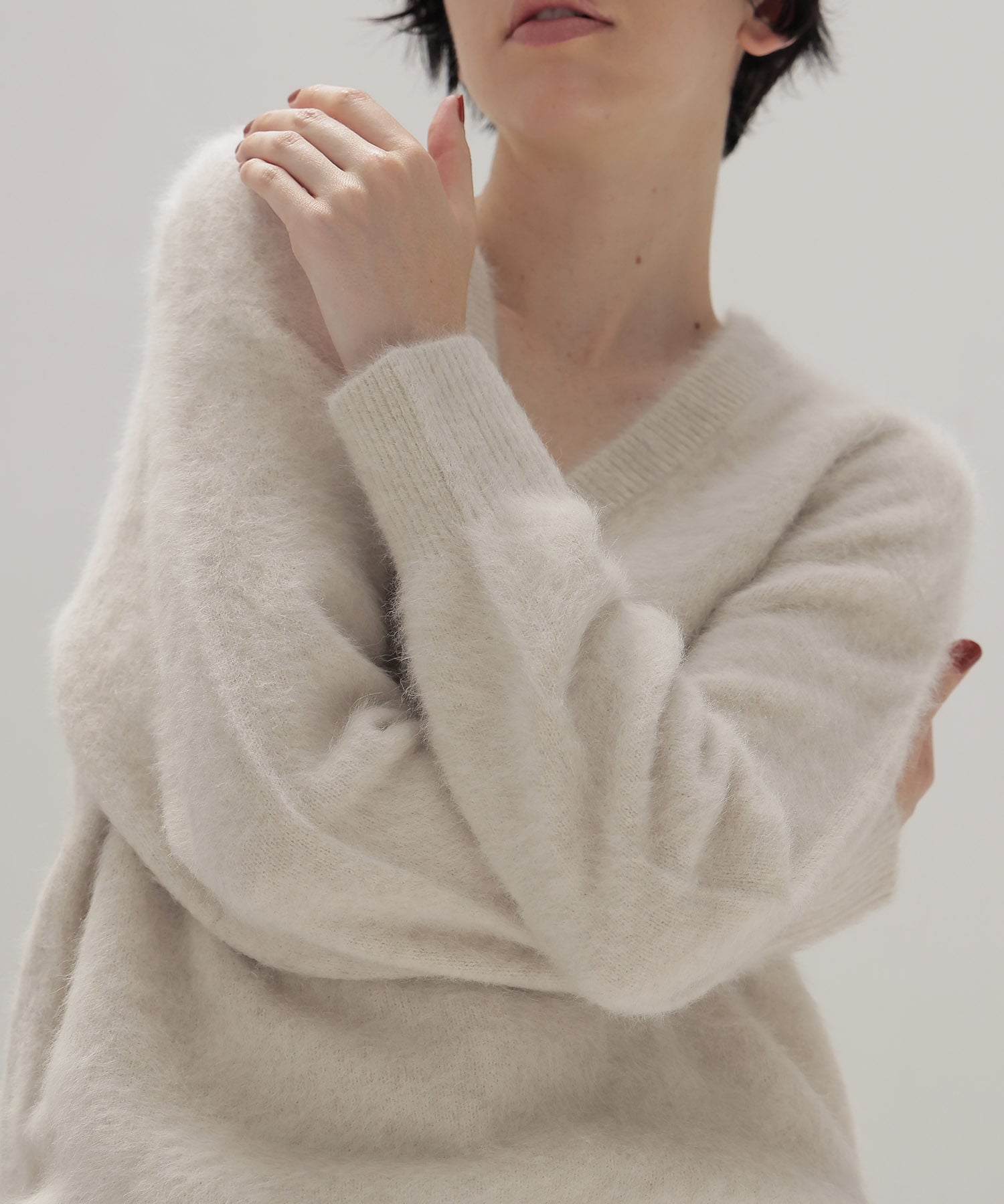 fox cashmere vneck pullover