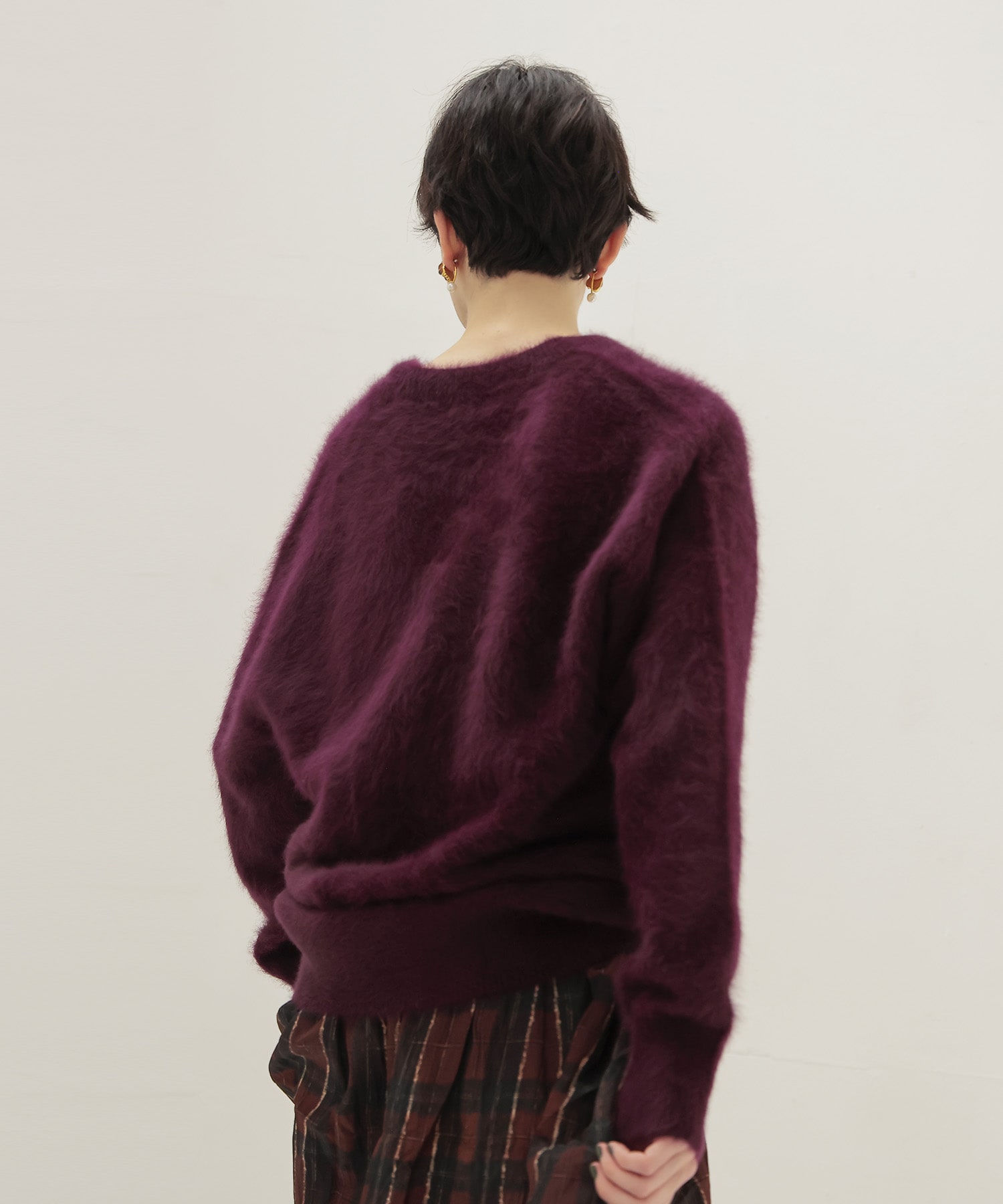fox cashmere vneck pullover