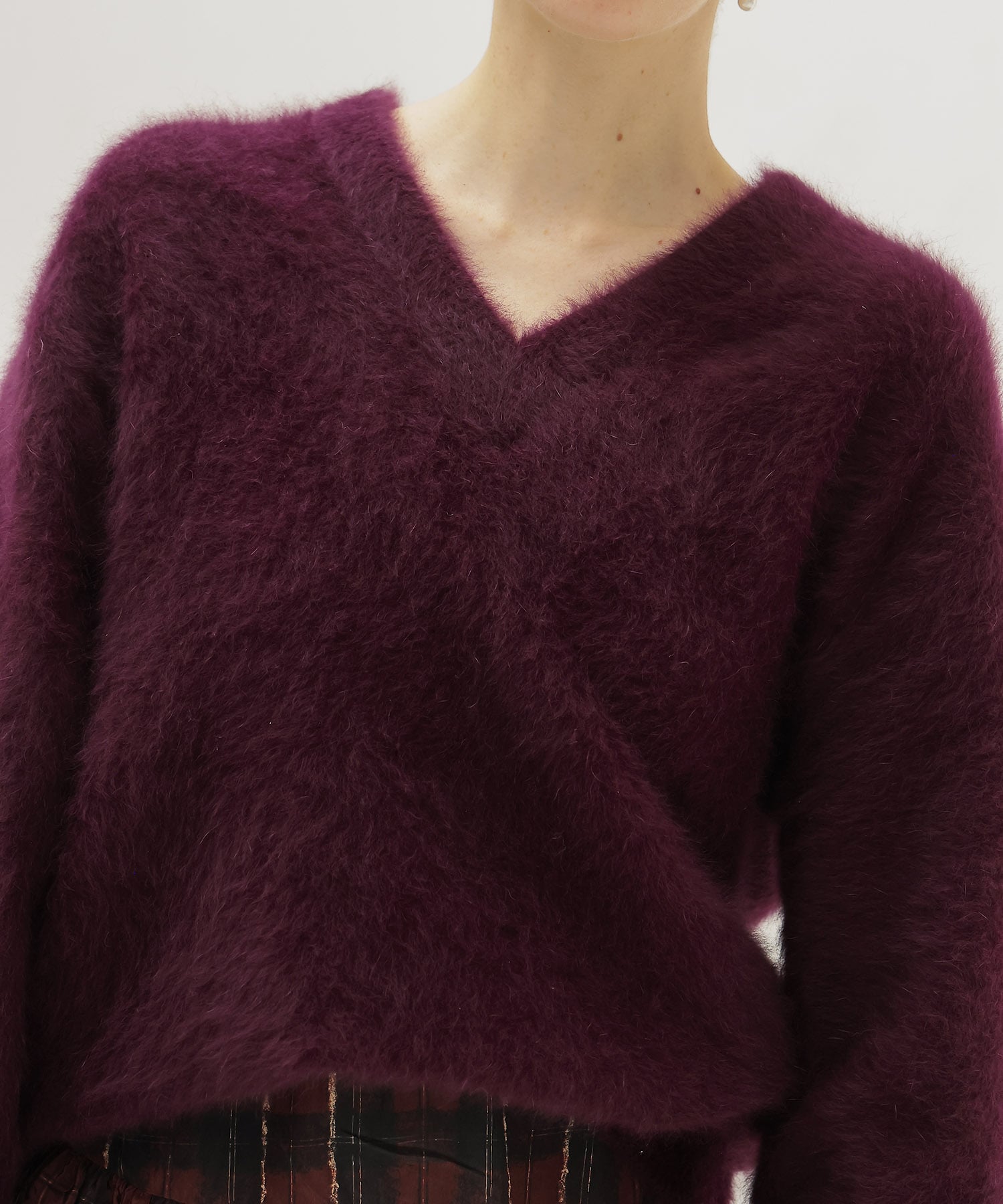fox cashmere vneck pullover