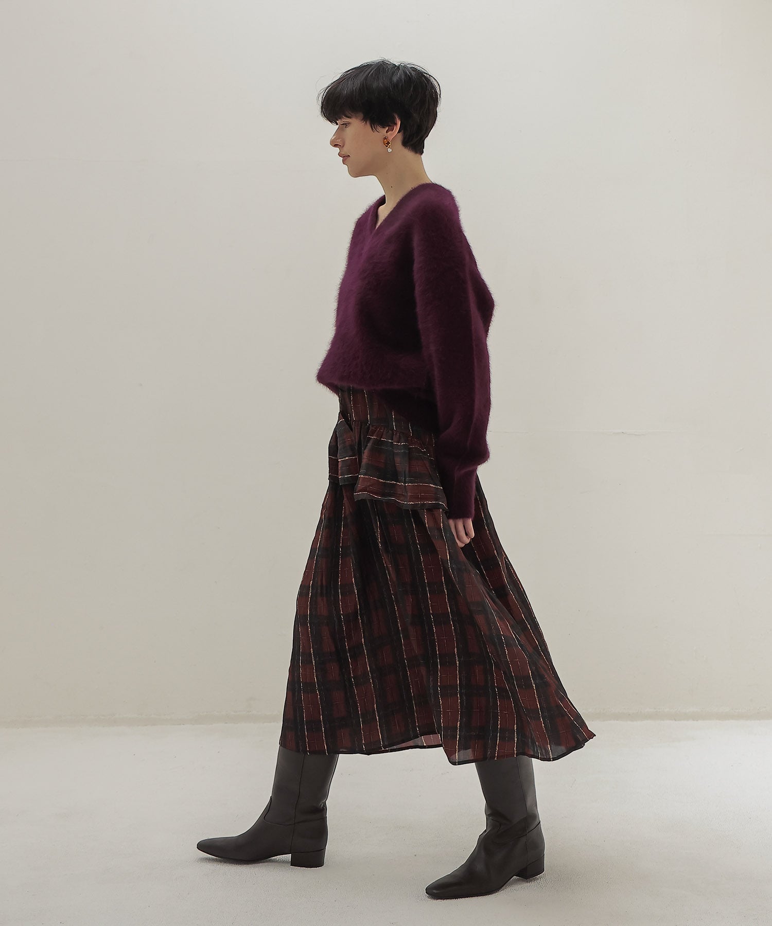fox cashmere vneck pullover