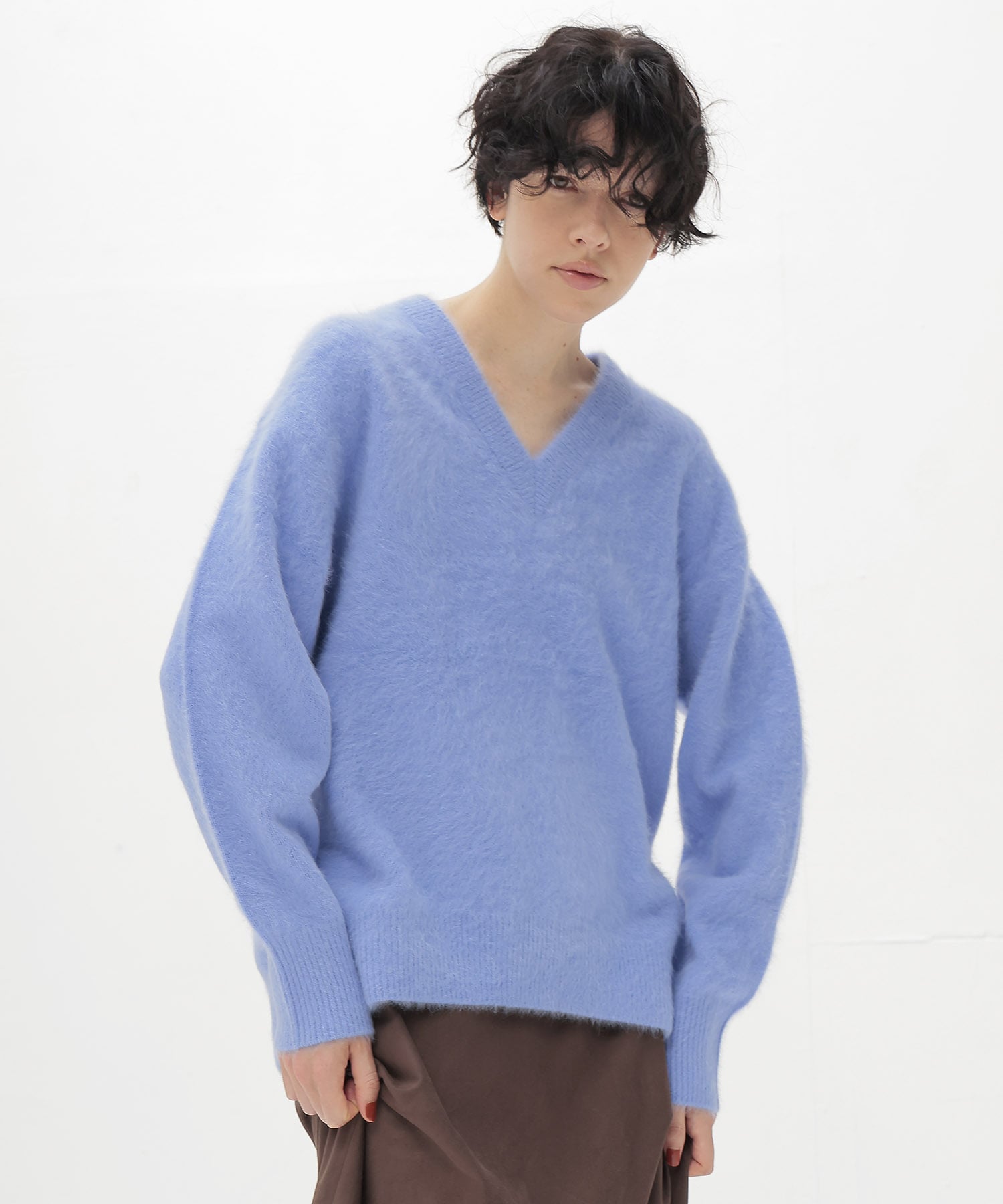 fox cashmere vneck pullover