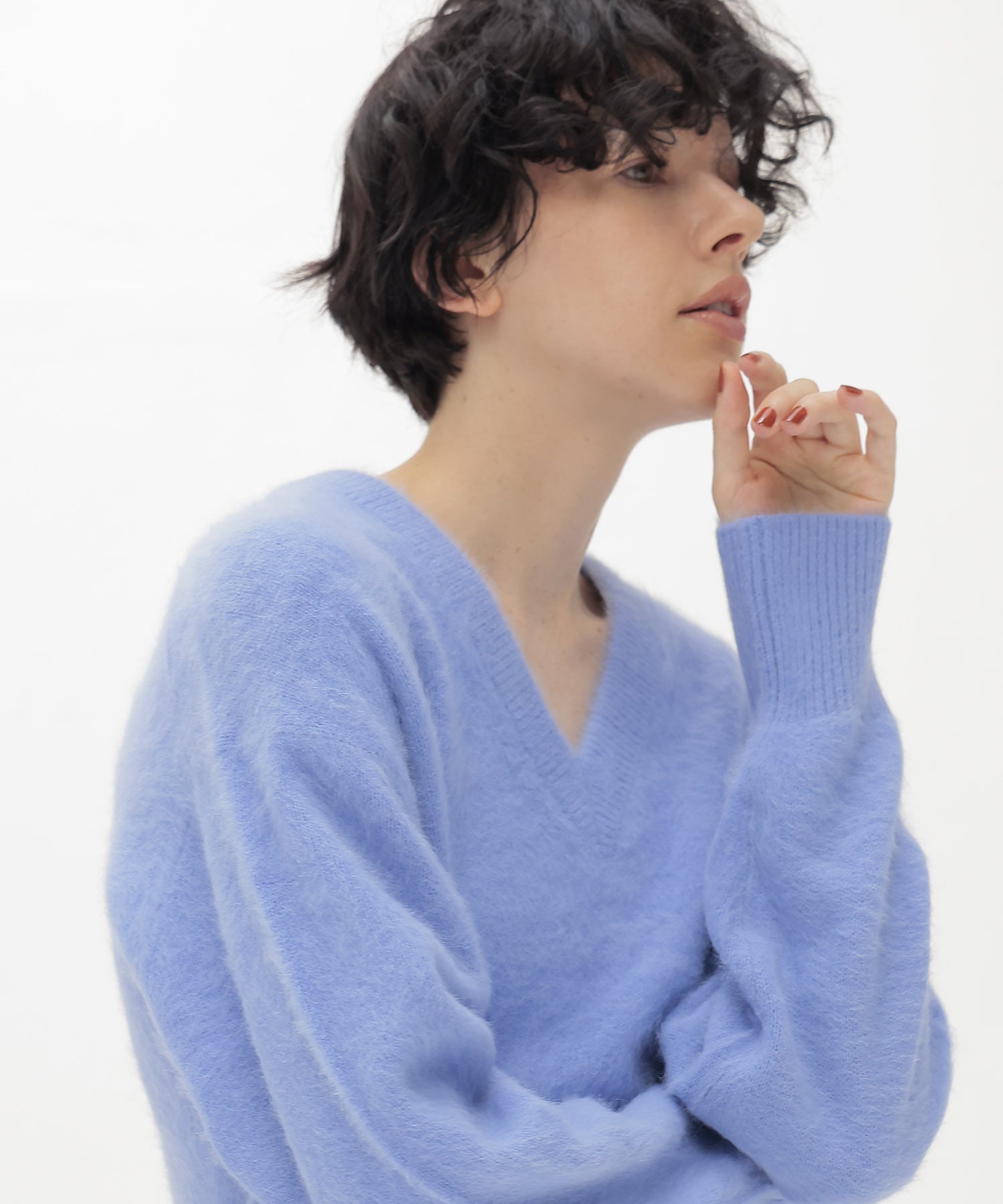 fox cashmere vneck pullover
