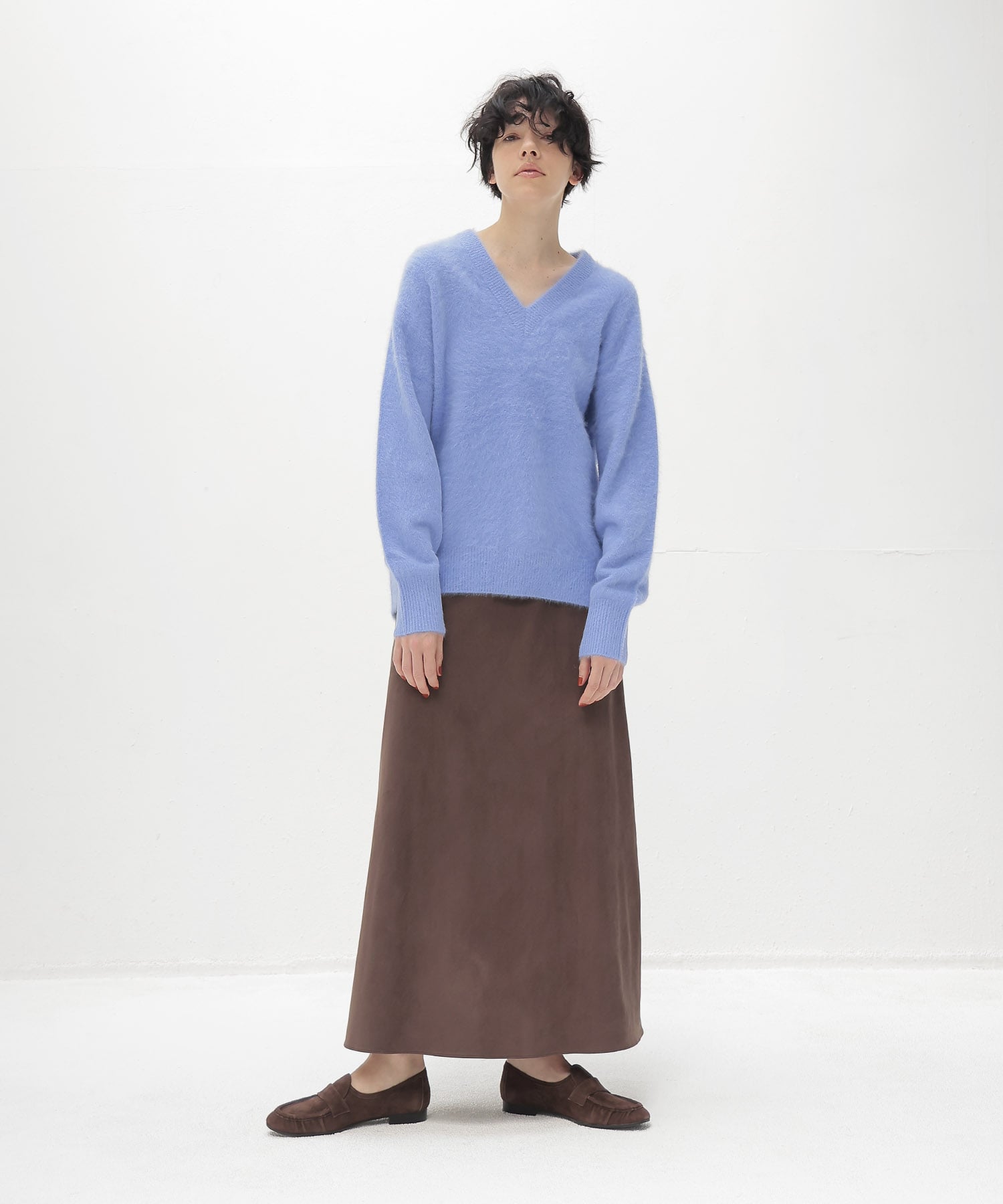 fox cashmere vneck pullover