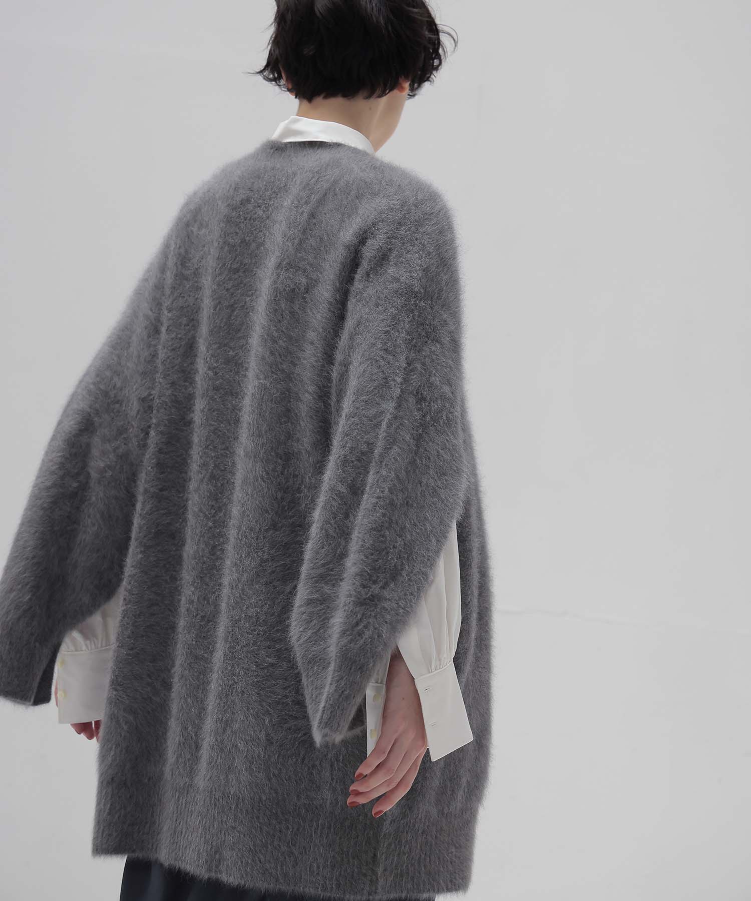 【先行販売】fox cashmere slit sleeve cardigan