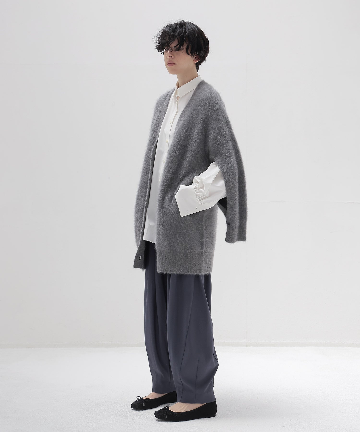 【先行販売】fox cashmere slit sleeve cardigan