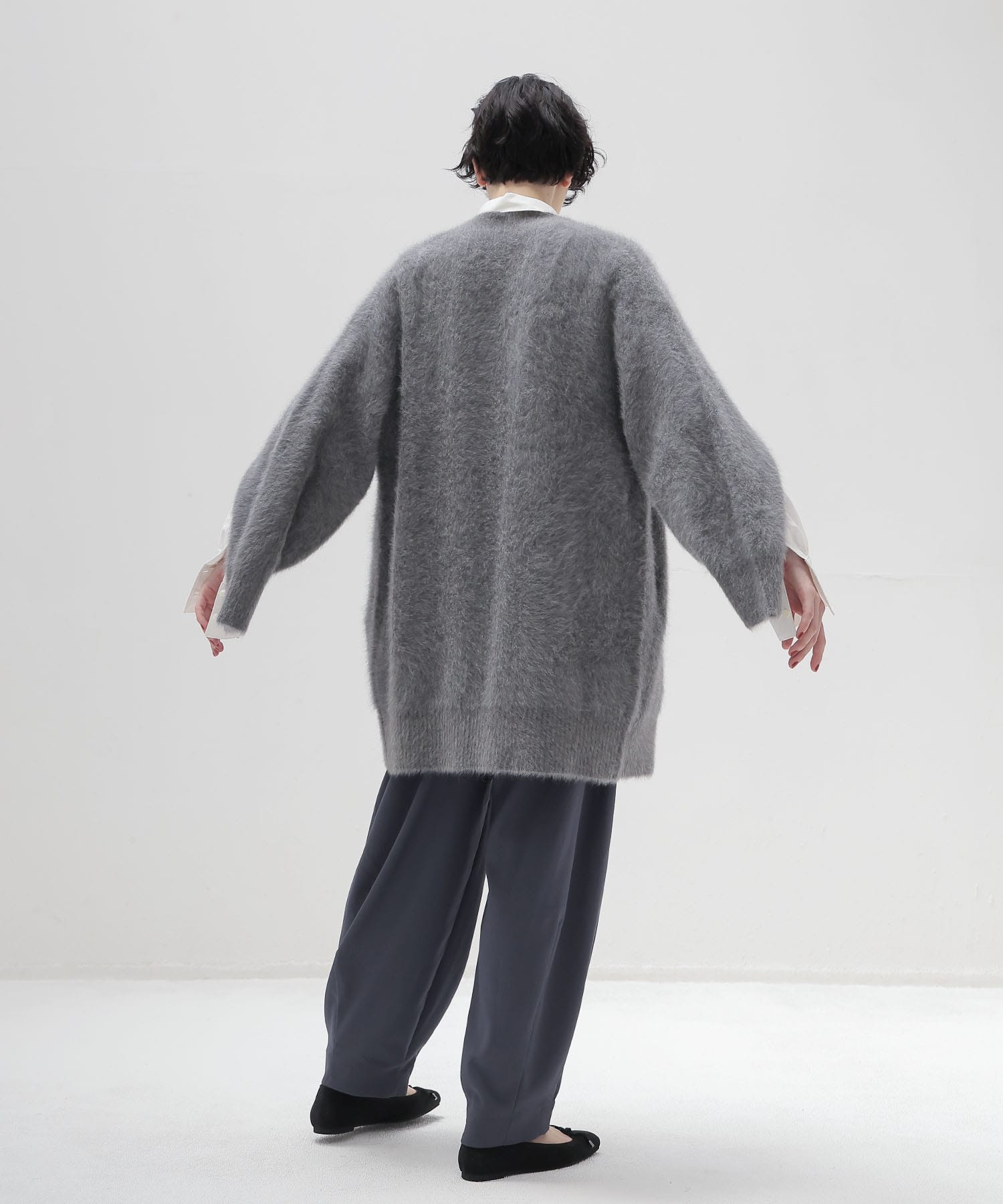 【先行販売】fox cashmere slit sleeve cardigan