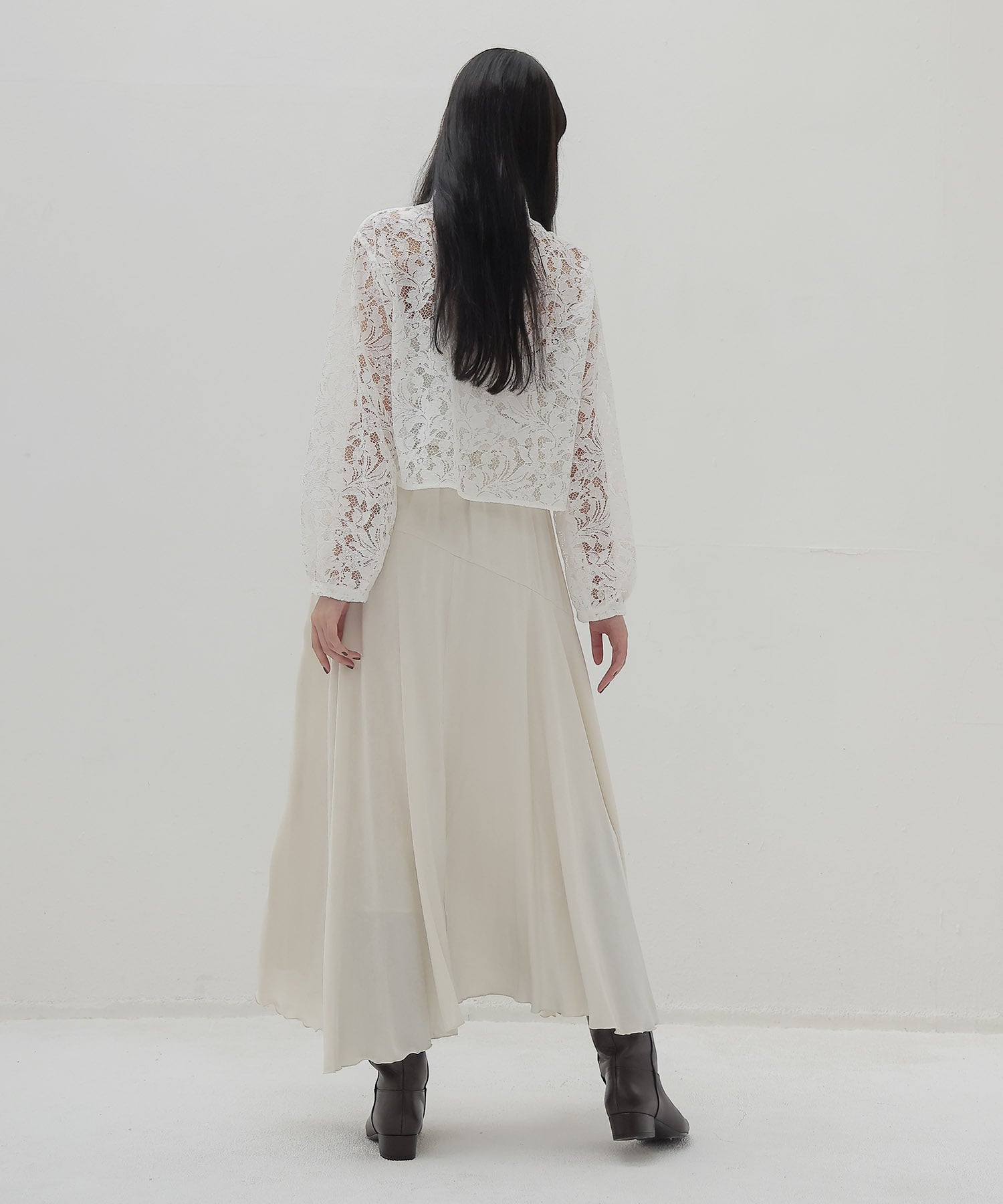 flower lace short blouse