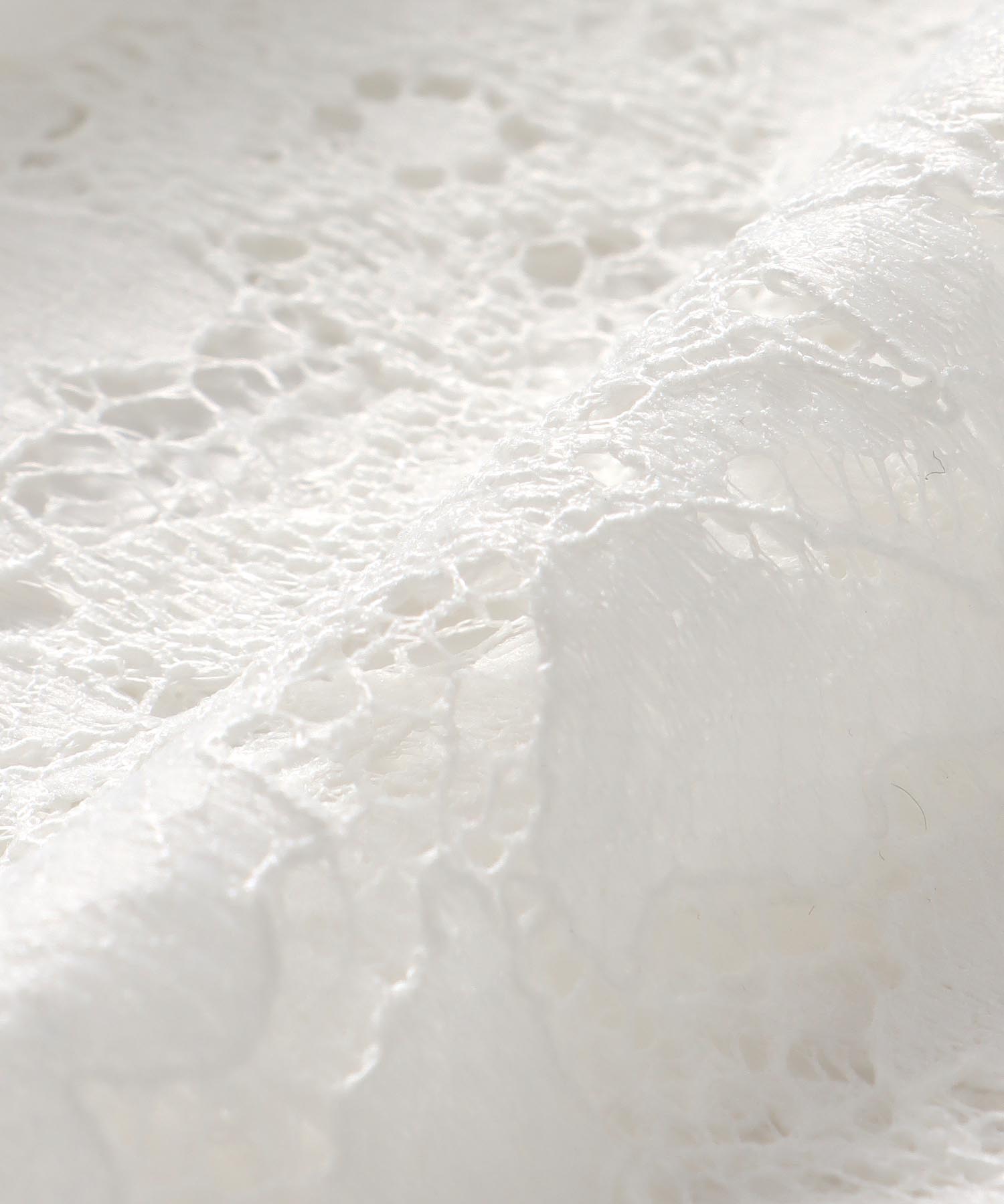 flower lace short blouse