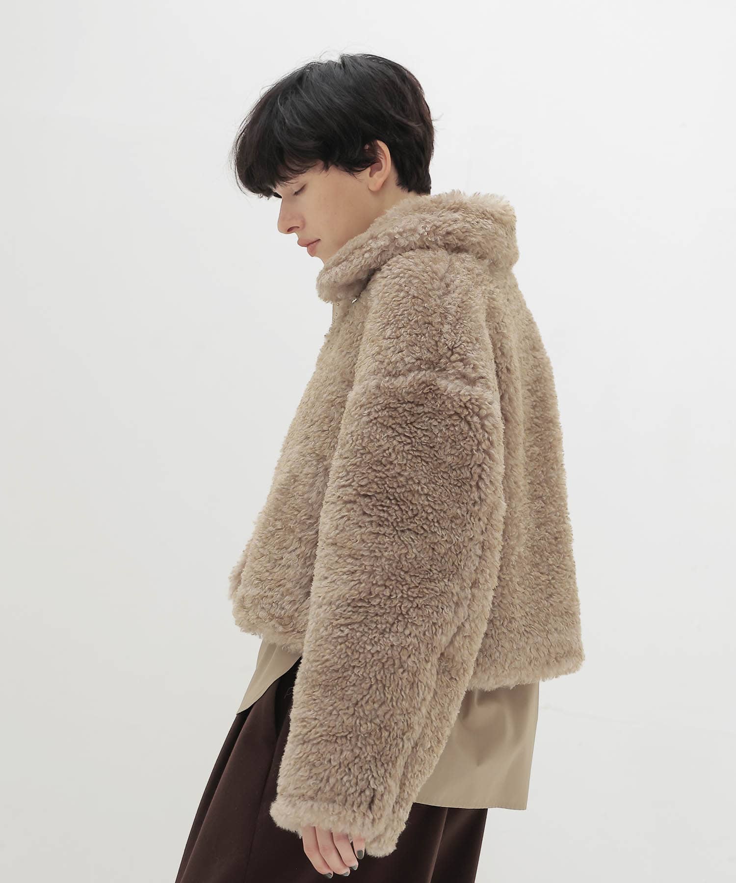 hyper texture bomber jacket