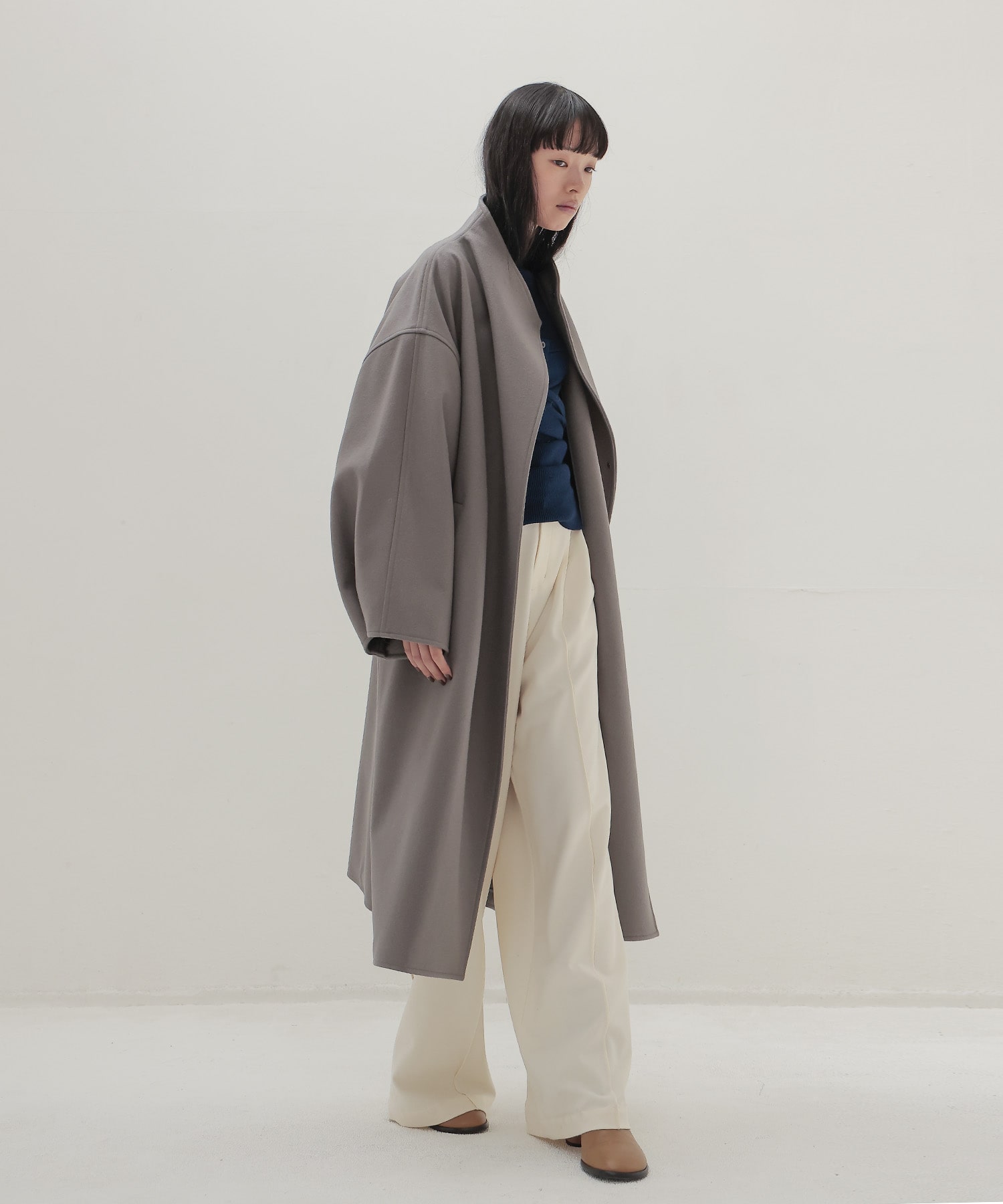 sculptural long coat