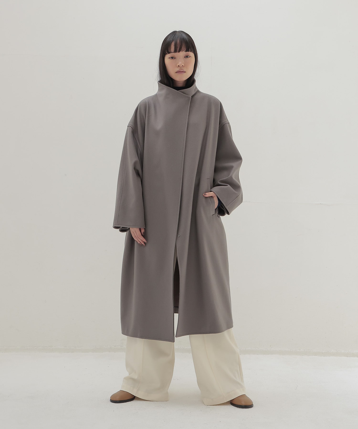 sculptural long coat