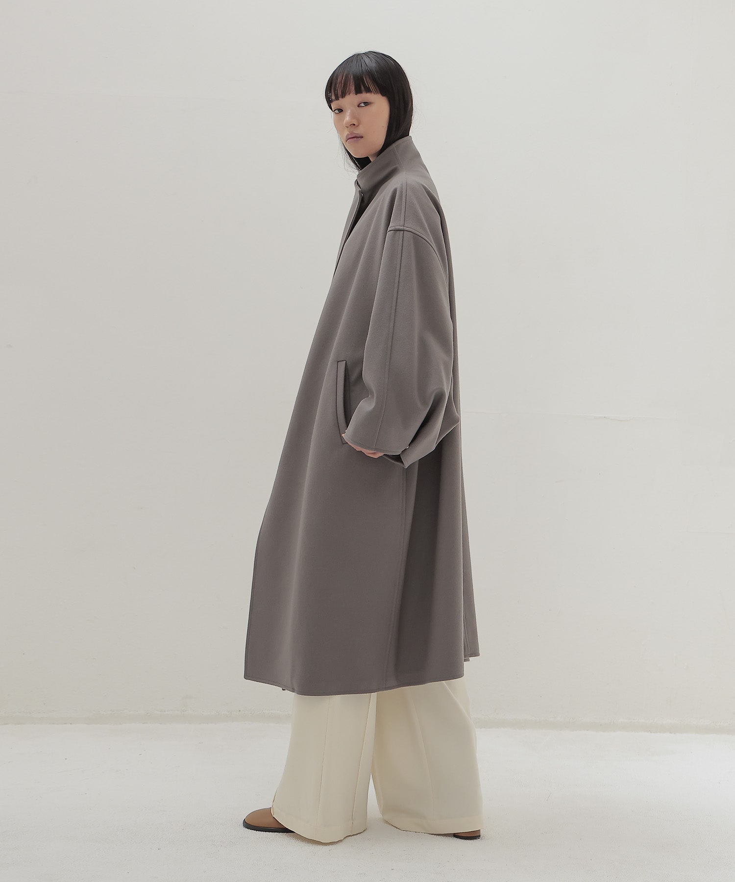 sculptural long coat