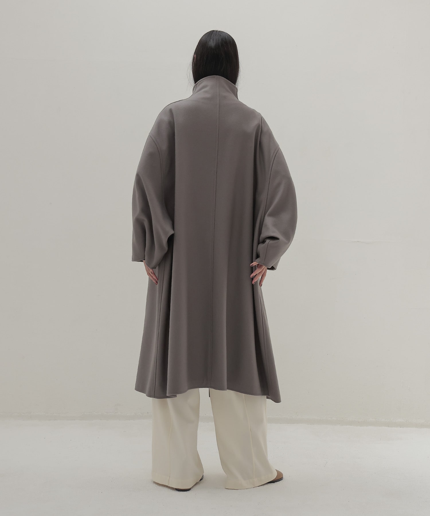 sculptural long coat