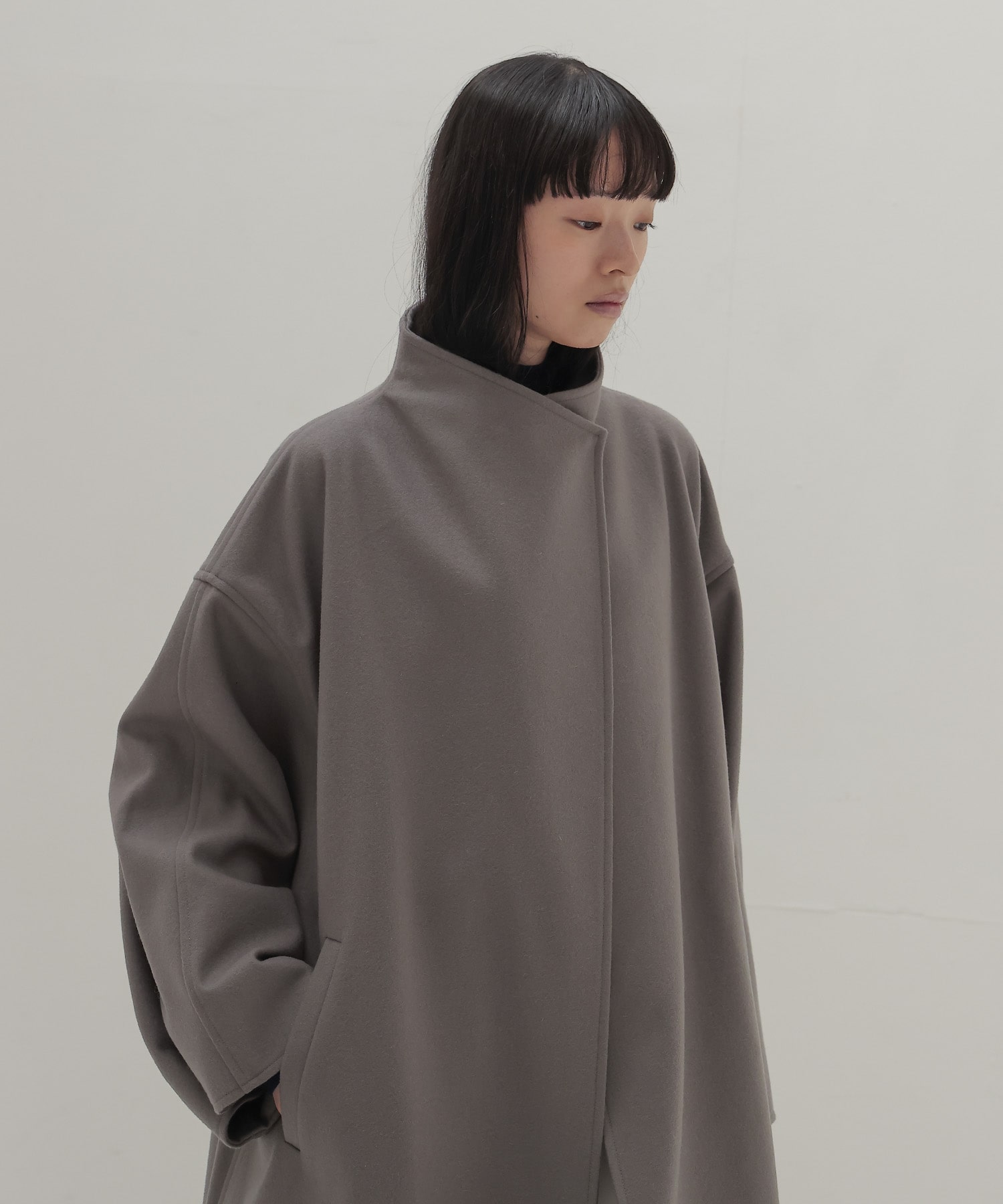 sculptural long coat