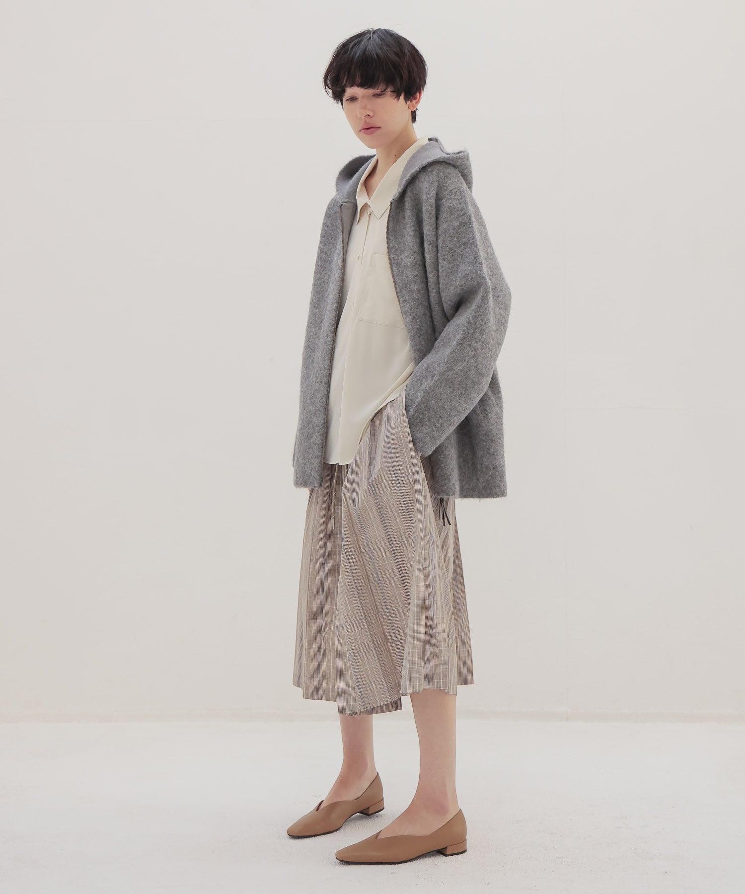 alpaca shaggy zip hoodie