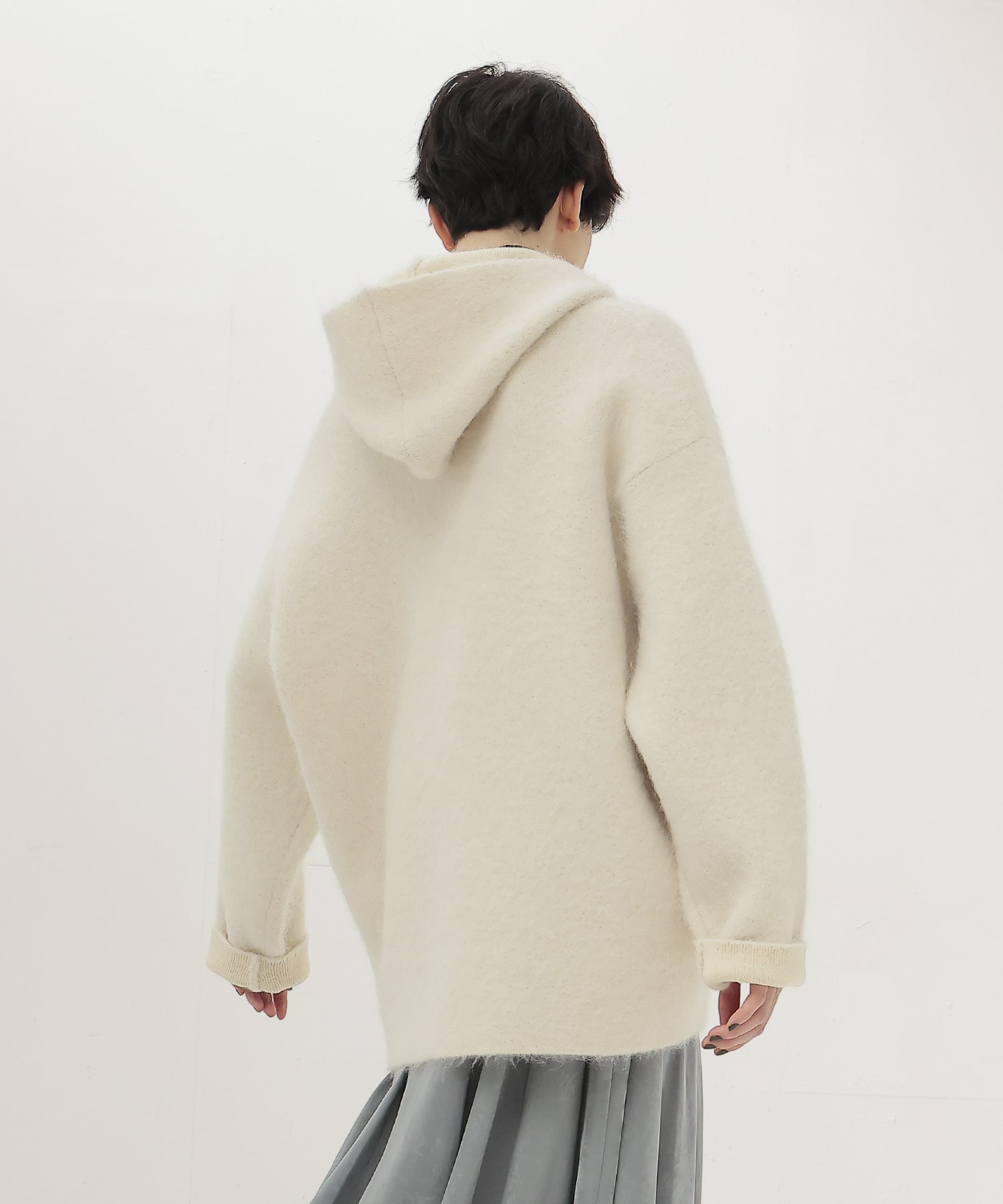 alpaca shaggy zip hoodie