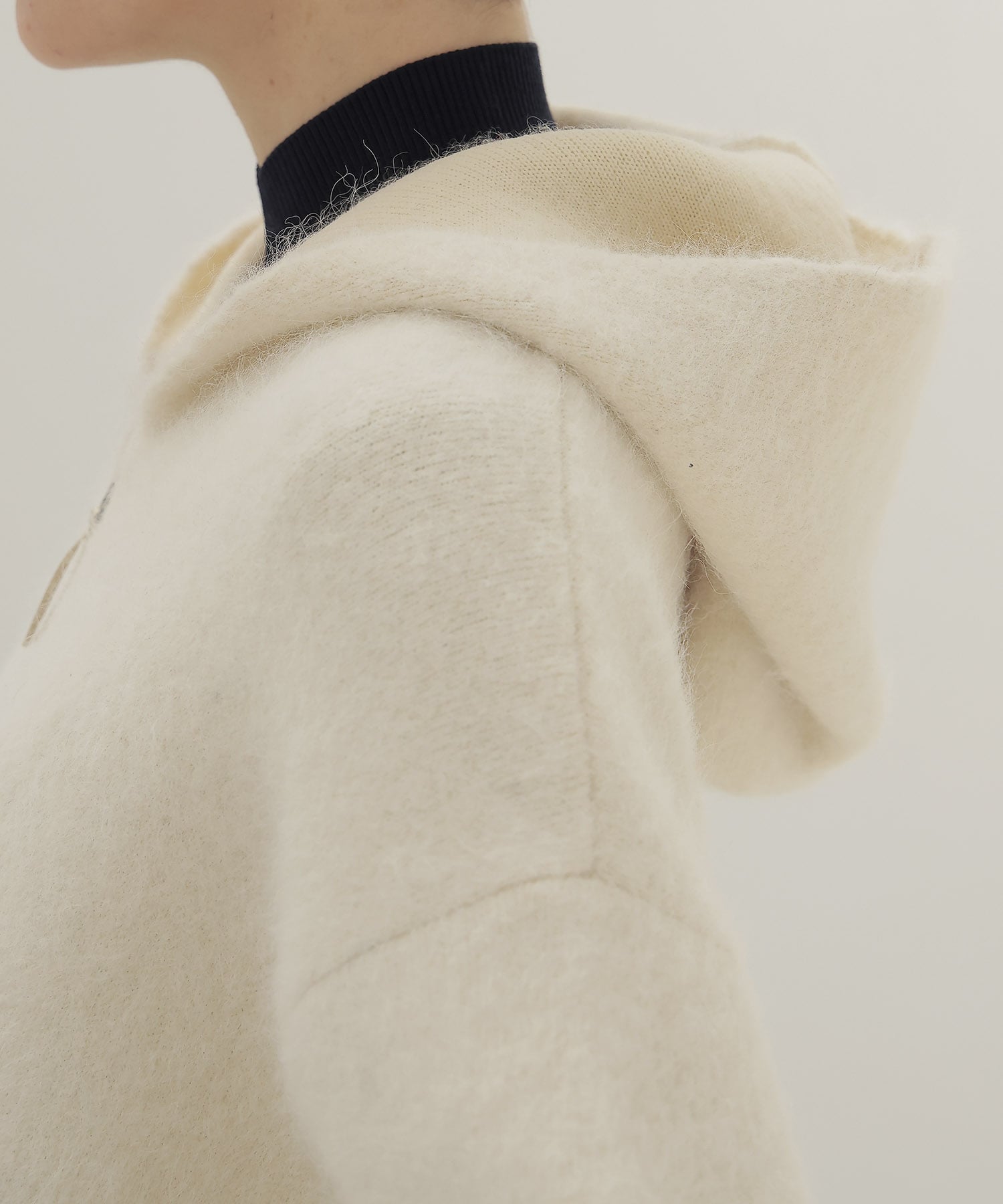 alpaca shaggy zip hoodie