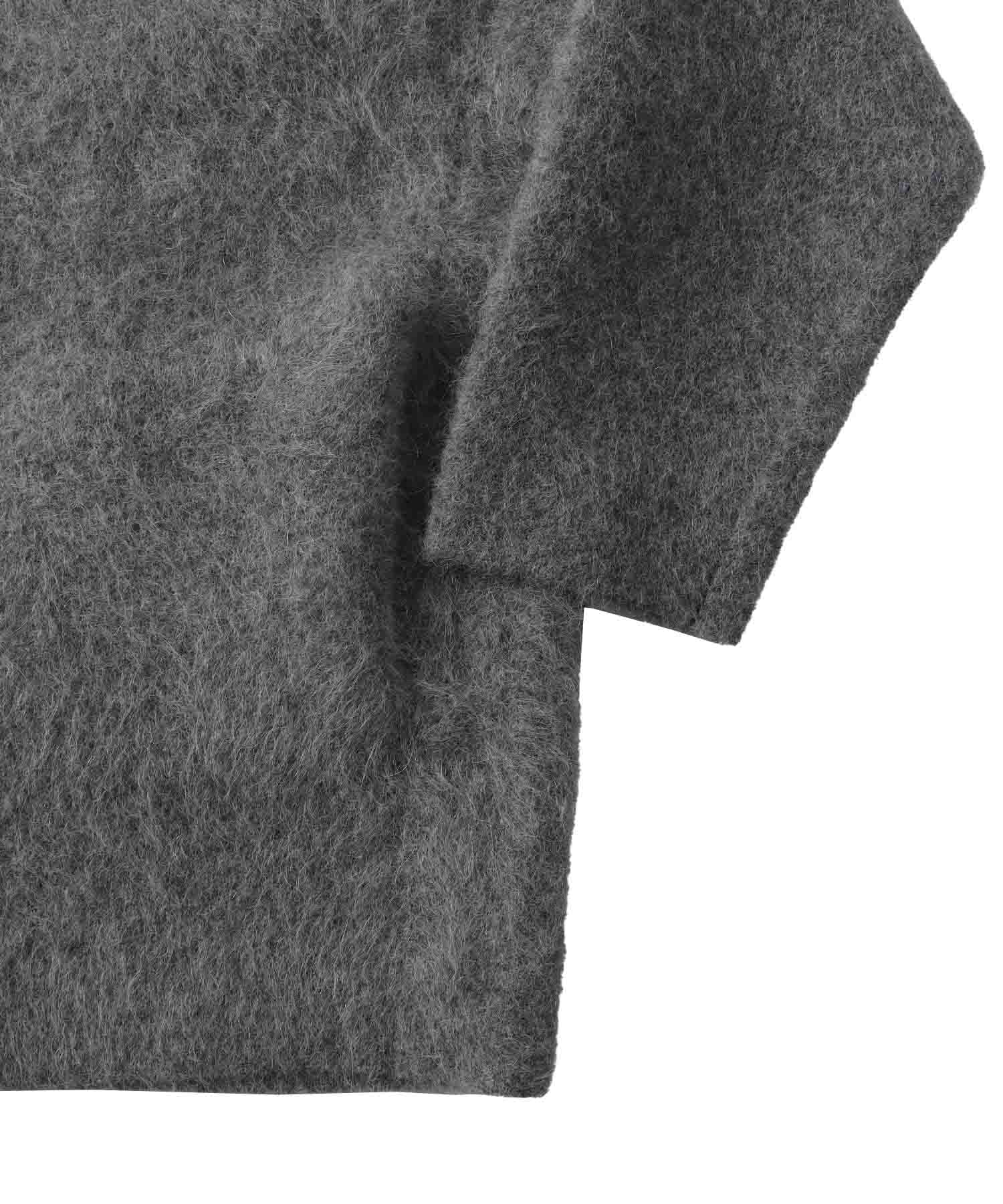 alpaca shaggy zip hoodie