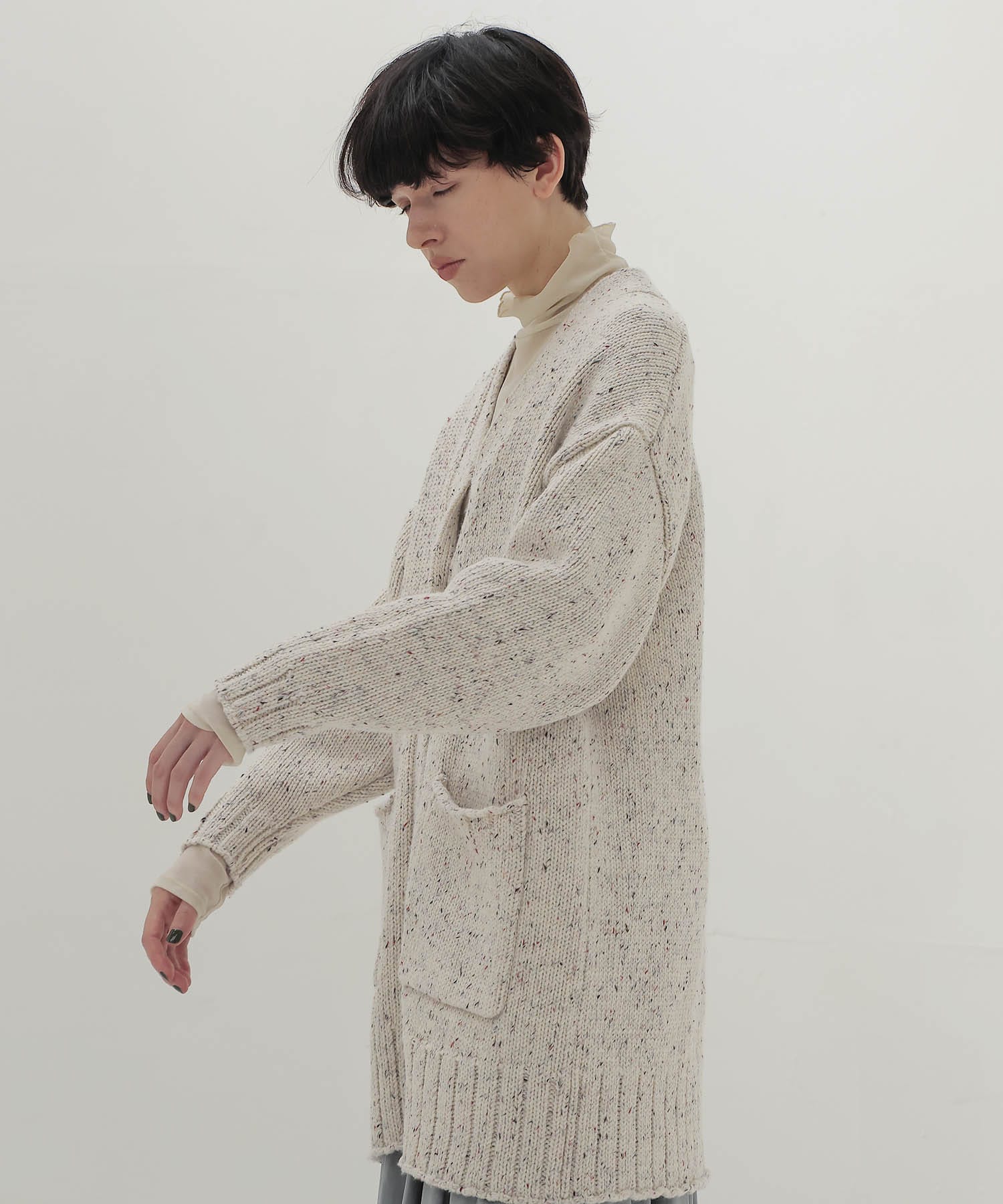 color grain Vneck cardigan