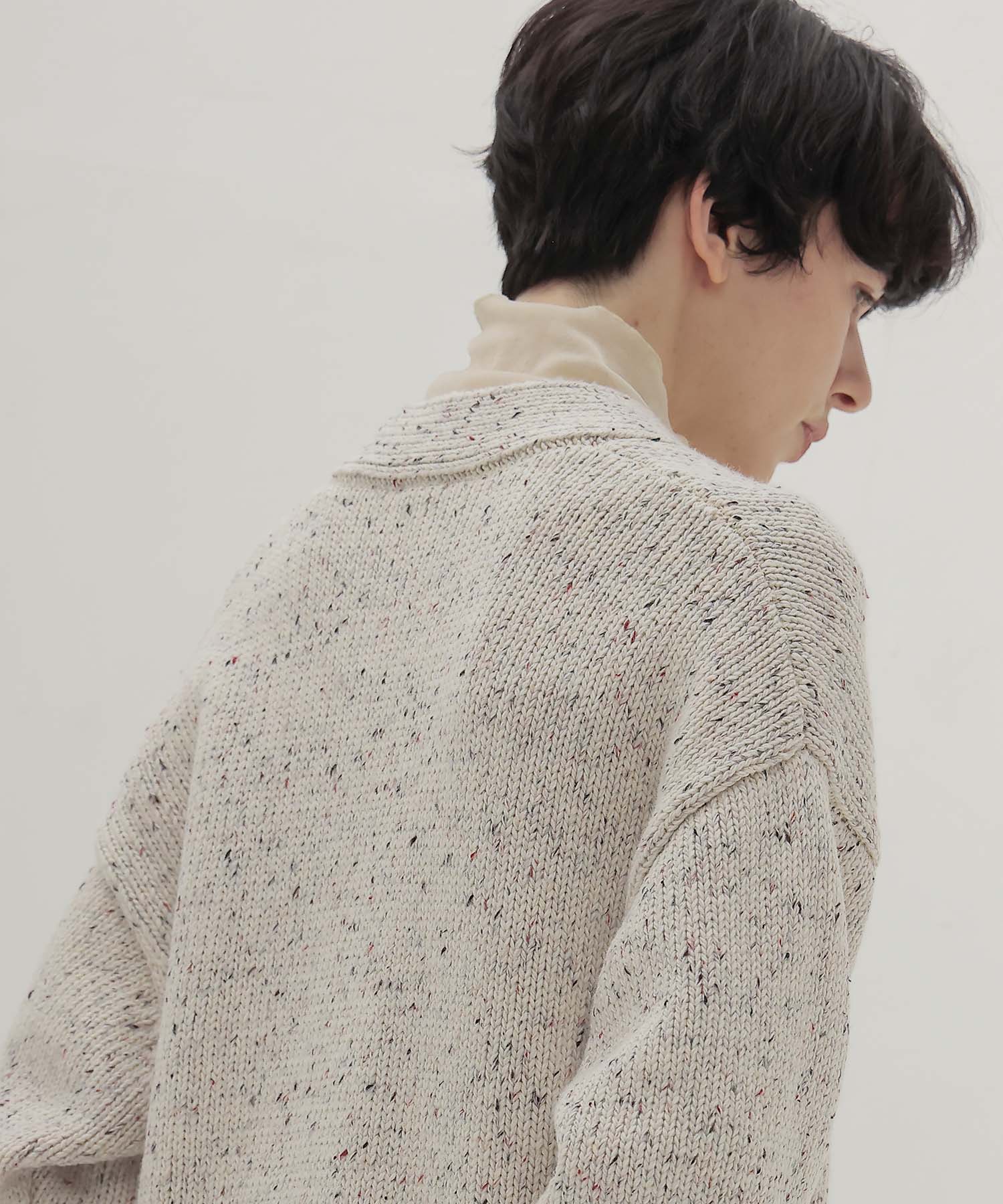 color grain Vneck cardigan