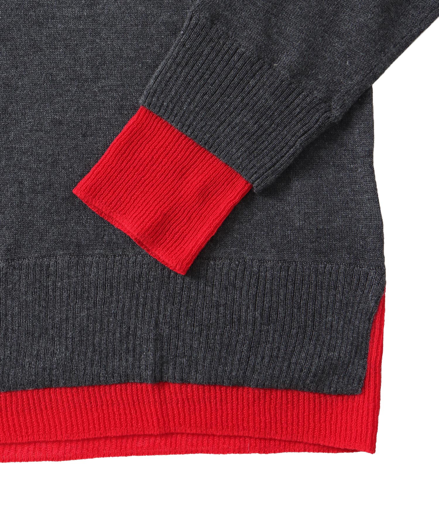 layered V neck pullover