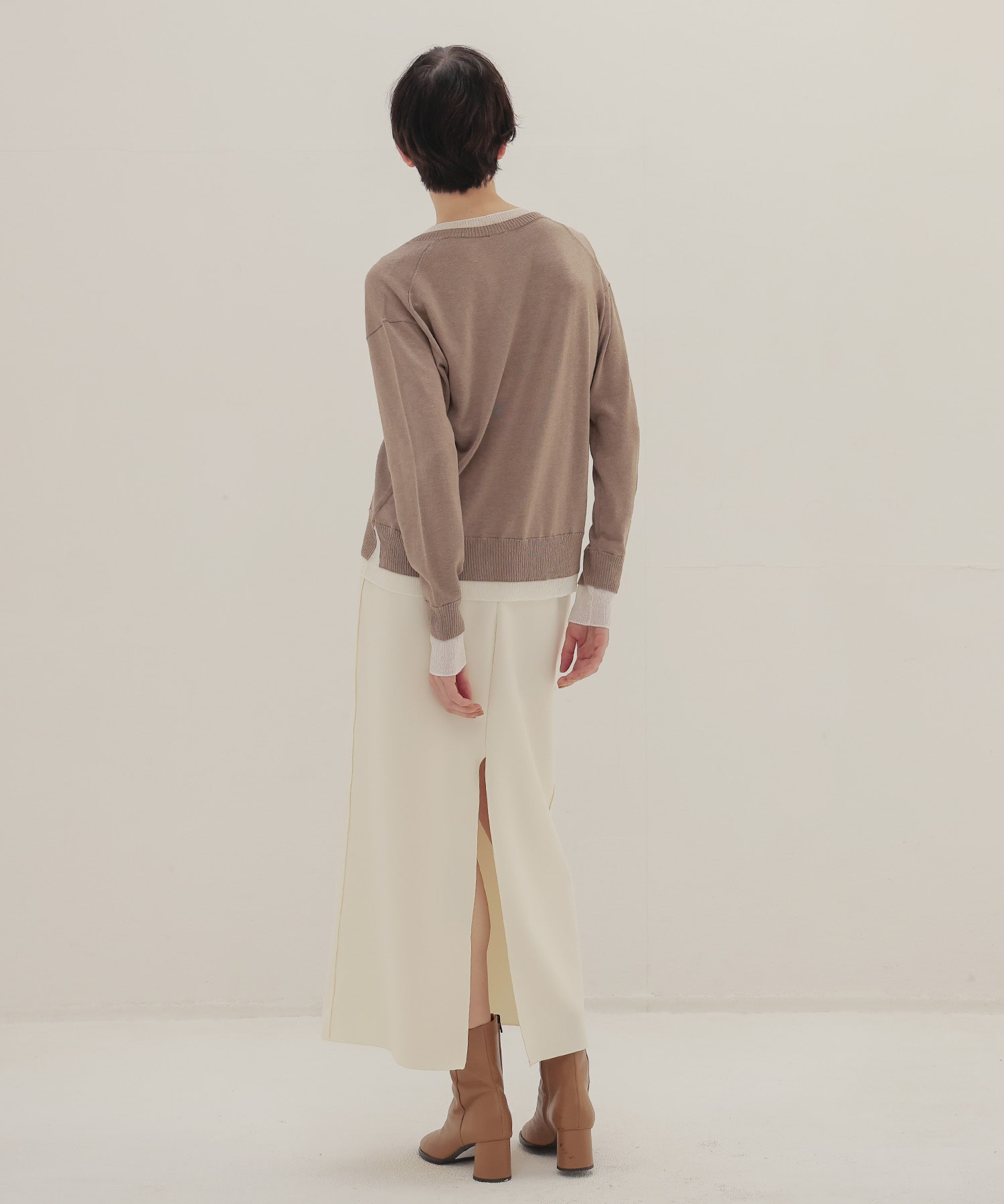 layered V neck pullover