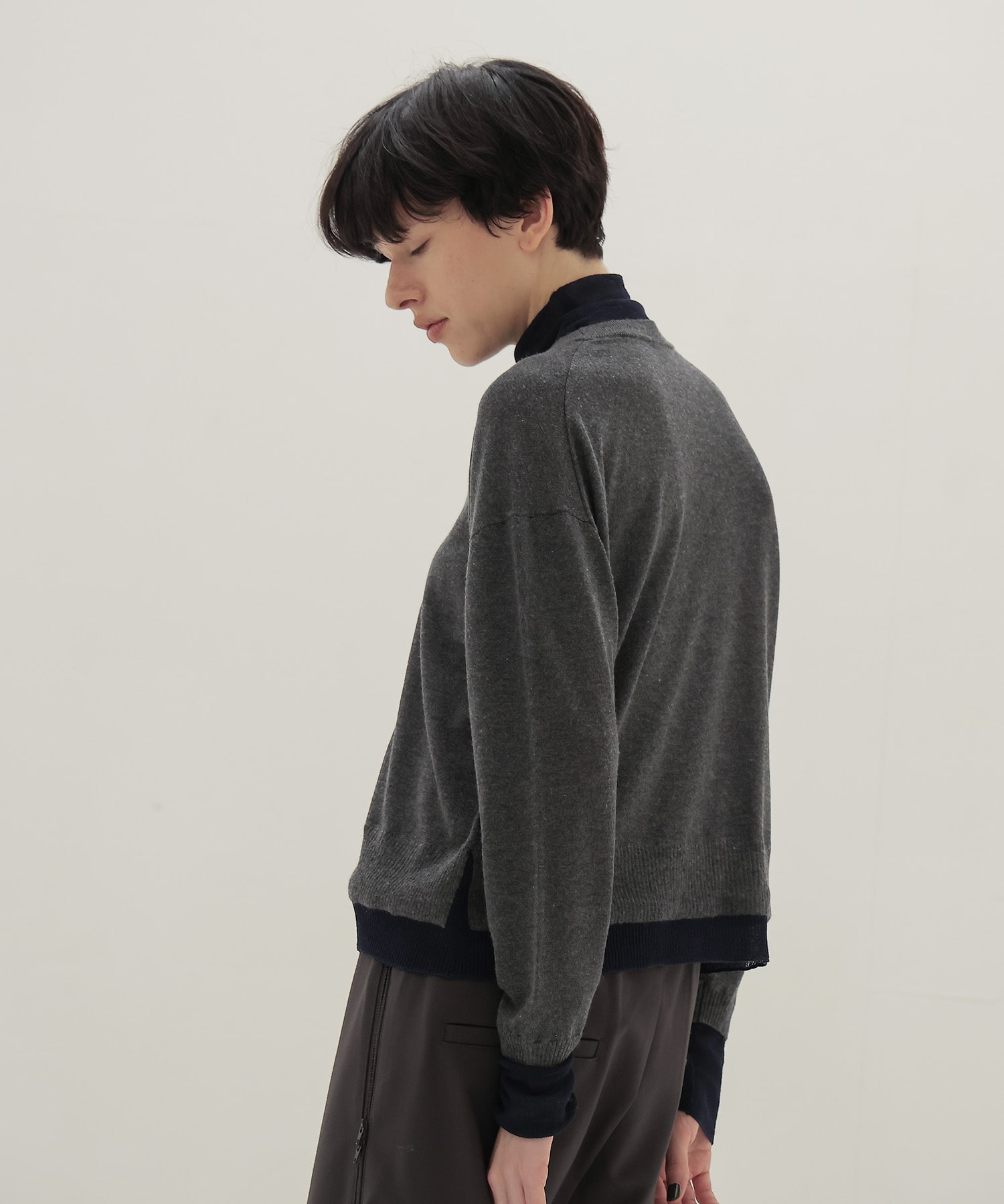 layered high neck pillover