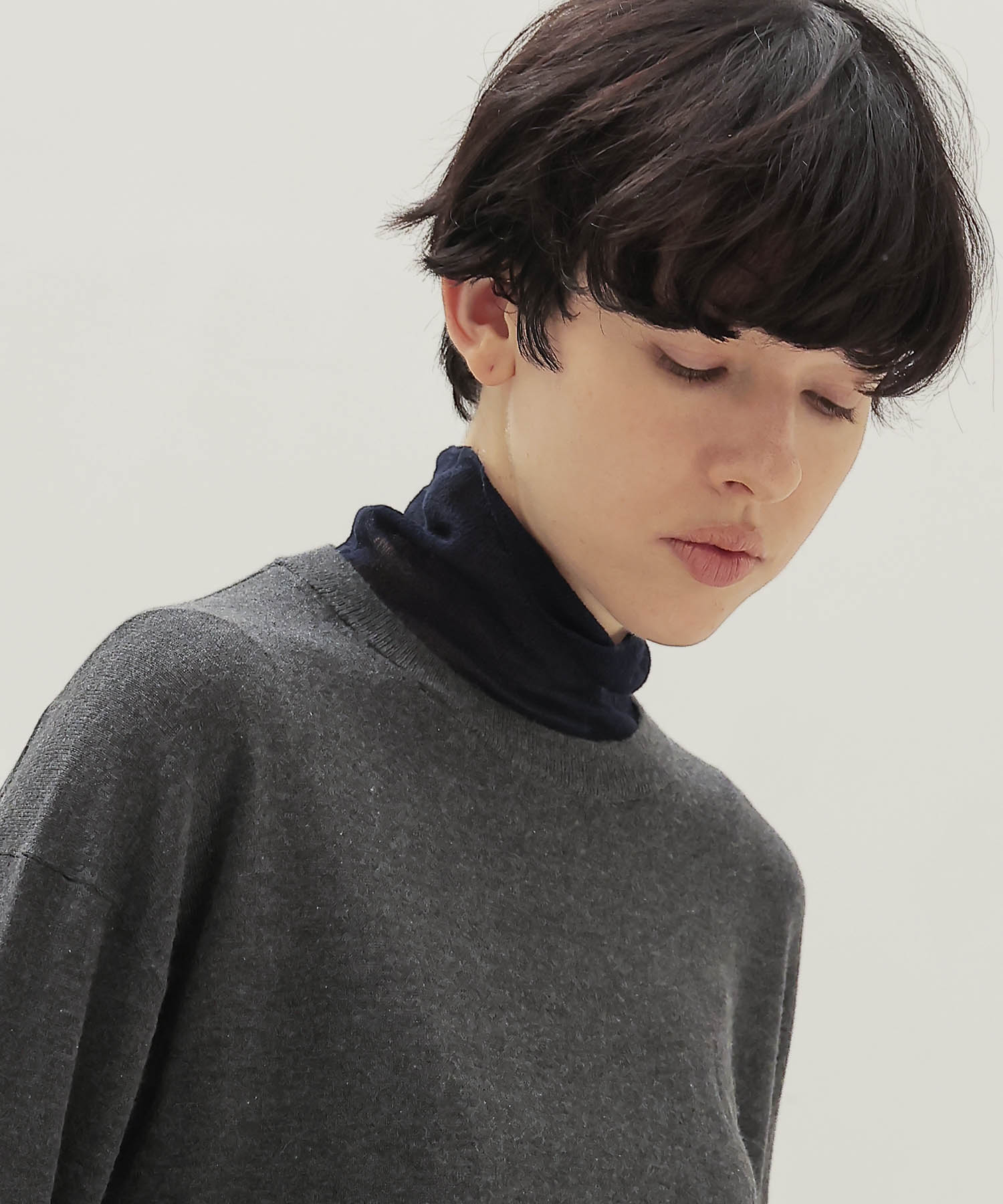 layered high neck pillover